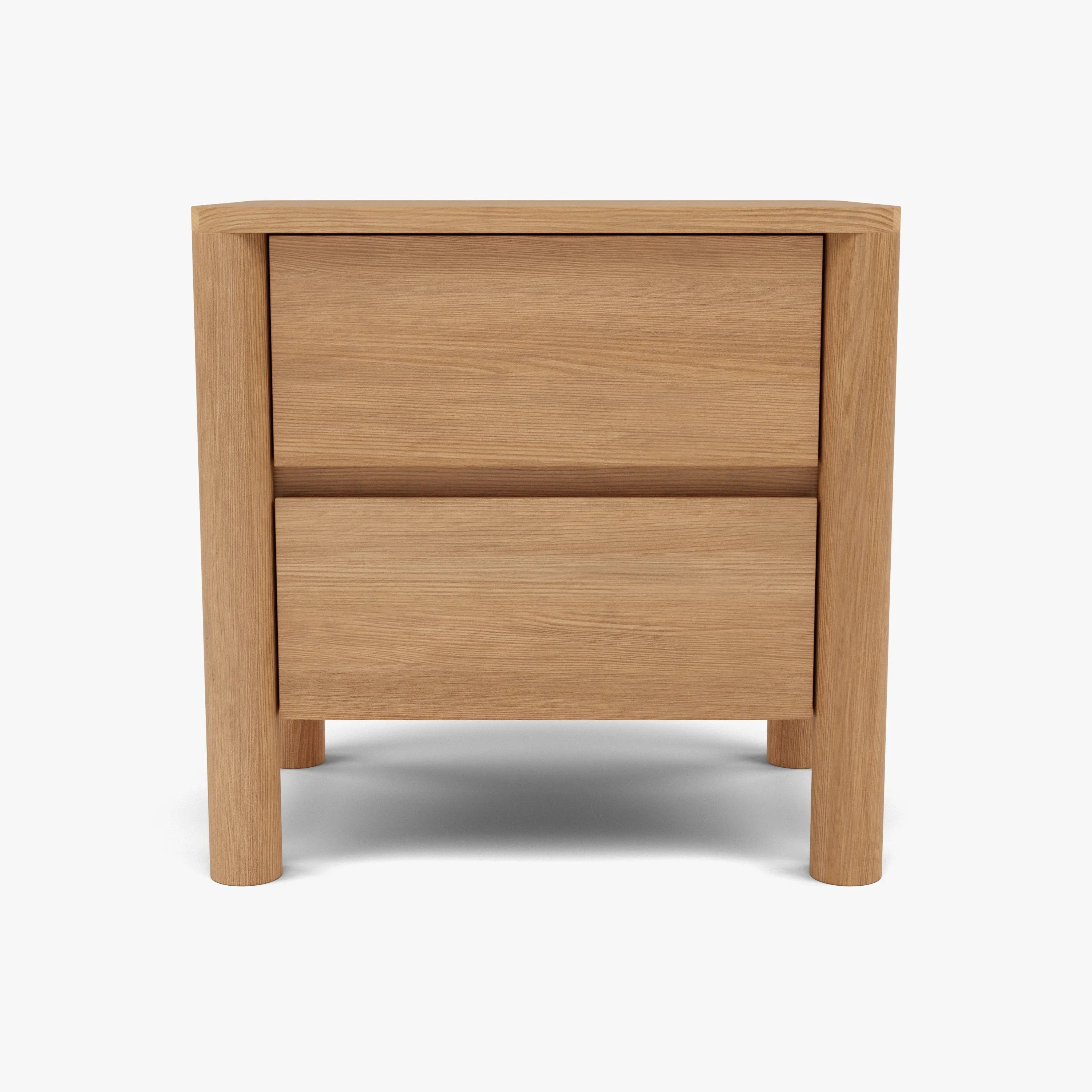 Olivia Bedside Table 2 Drawers 55 x 40cm Solid American Oak