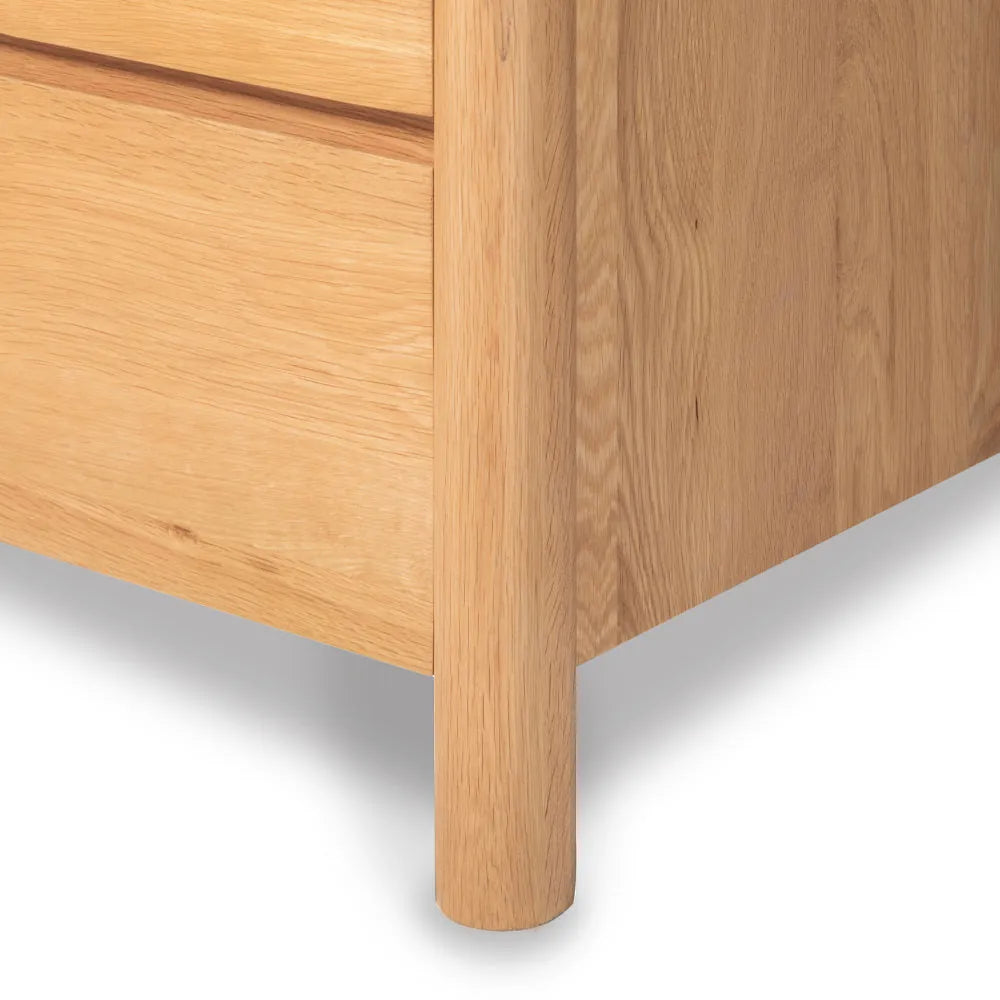 Olivia Bedside Table 2 Drawers 55 x 40cm Solid American Oak