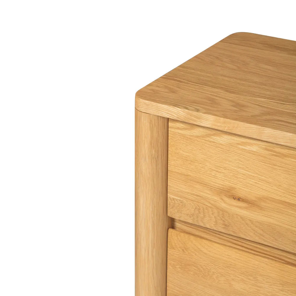 Olivia Bedside Table 2 Drawers 55 x 40cm Solid American Oak