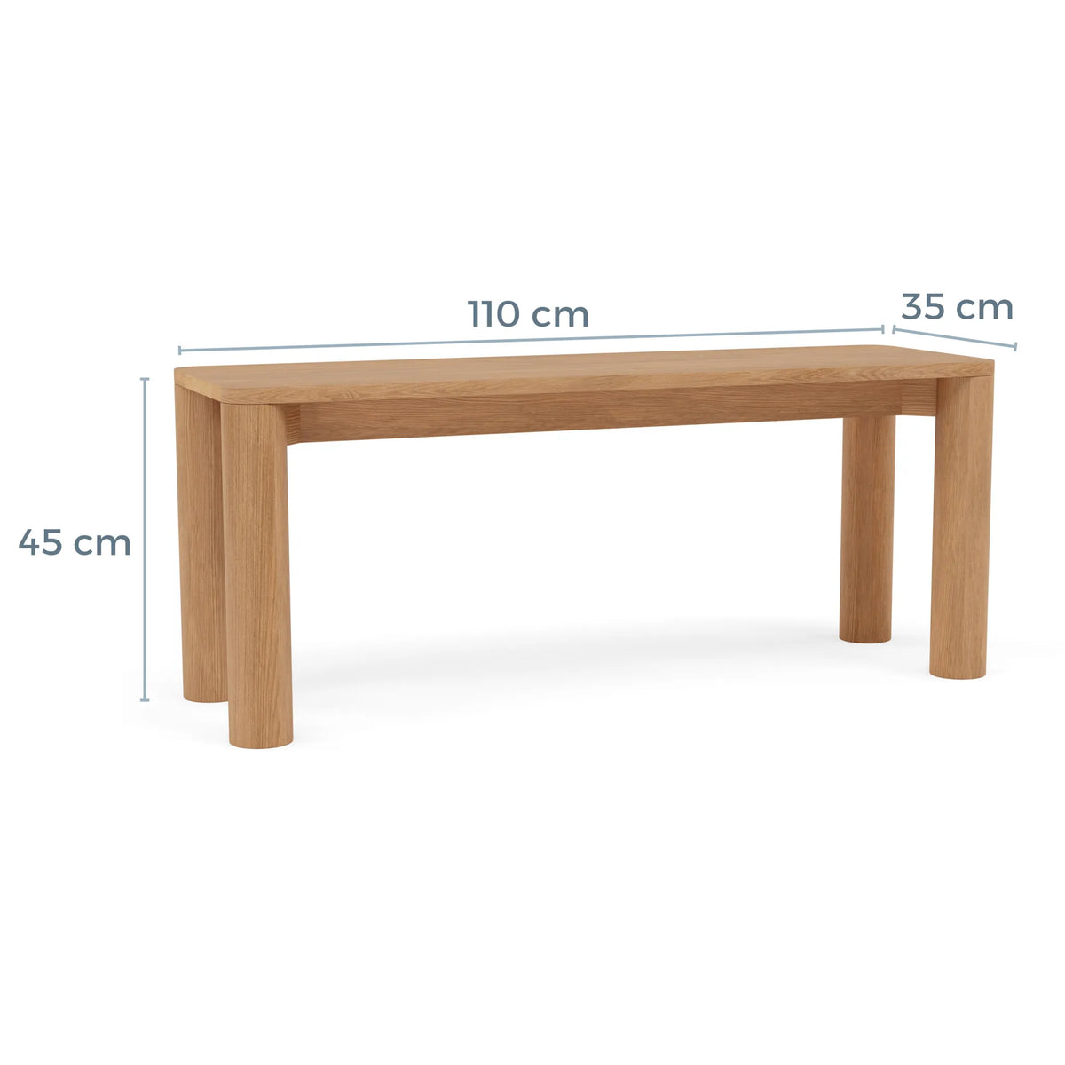Olivia Bench 110 x 35cm Solid American Oak