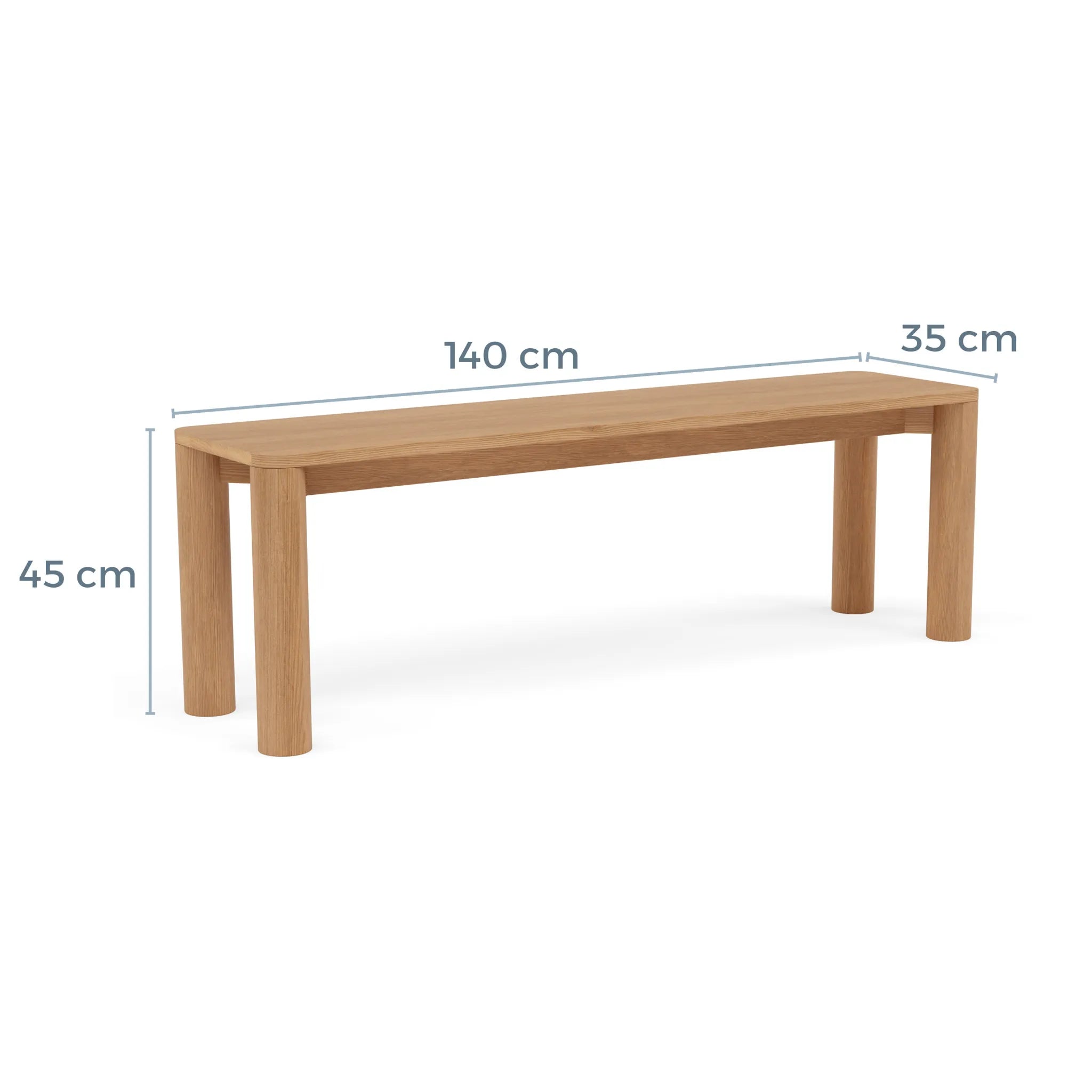 Olivia Bench 140 x 35cm Solid American Oak