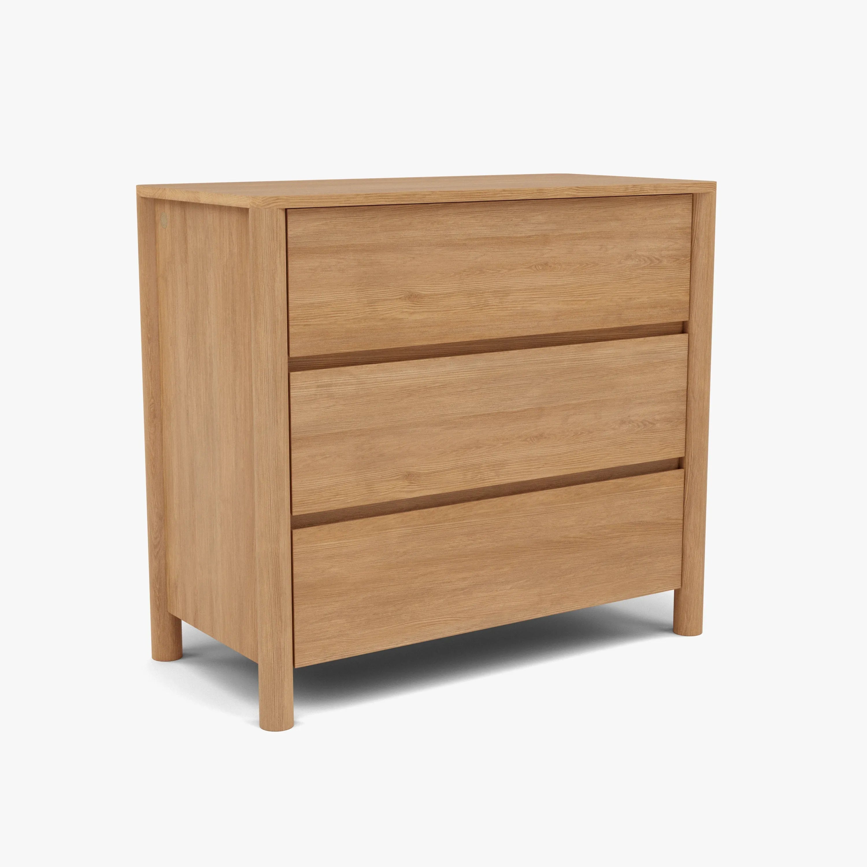 Olivia Chest 3 Drawers 100 x 50cm Solid American Oak