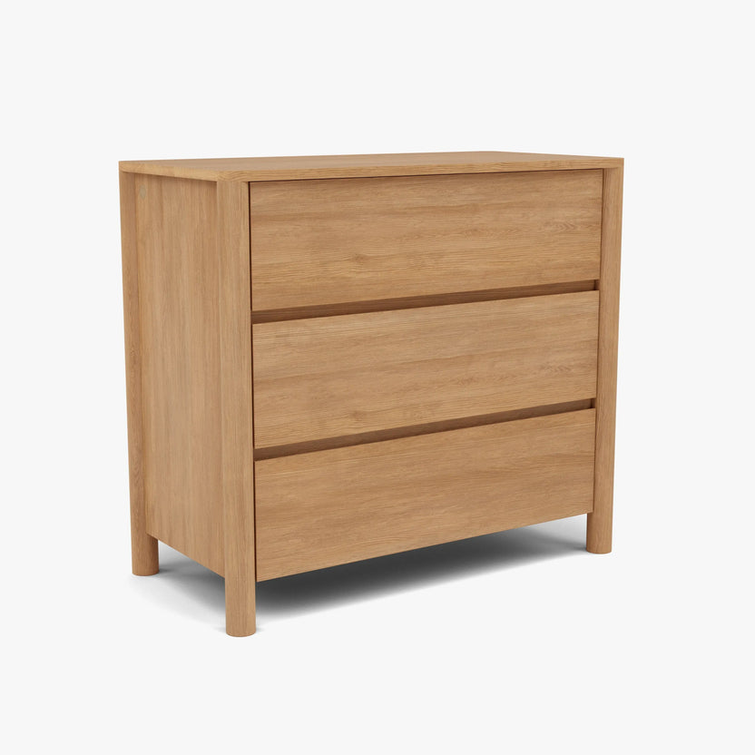 Olivia Chest 3 Drawers 100 x 50cm Solid American Oak