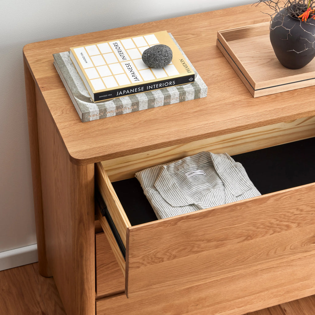 Olivia Chest 3 Drawers 100 x 50cm Solid American Oak