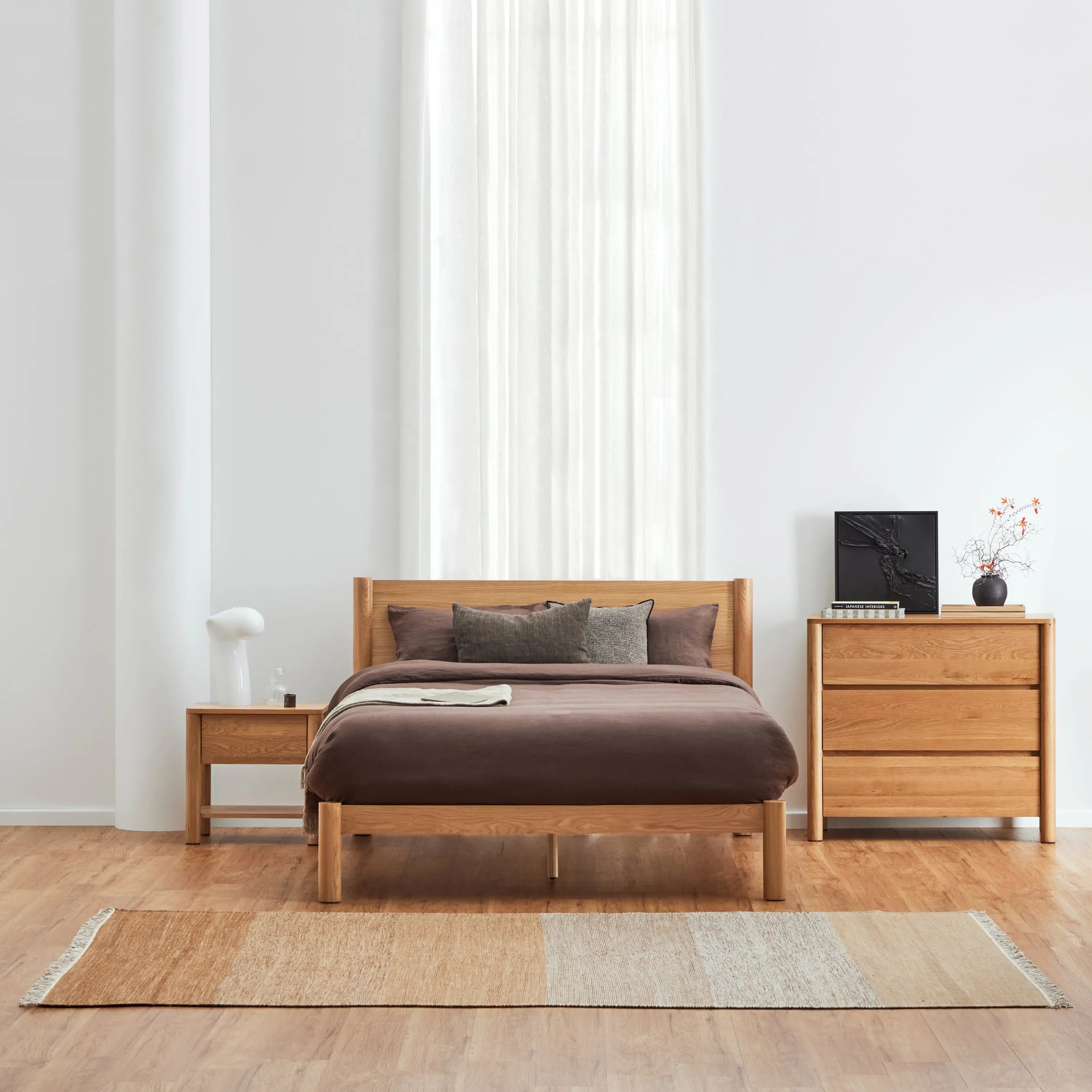 Olivia Chest 3 Drawers 100 x 50cm Solid American Oak