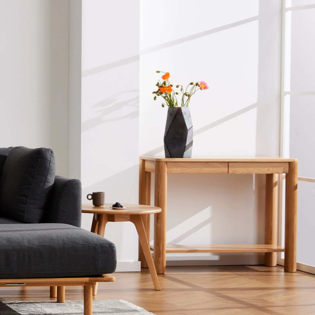 Olivia Console Table Solid American Oak
