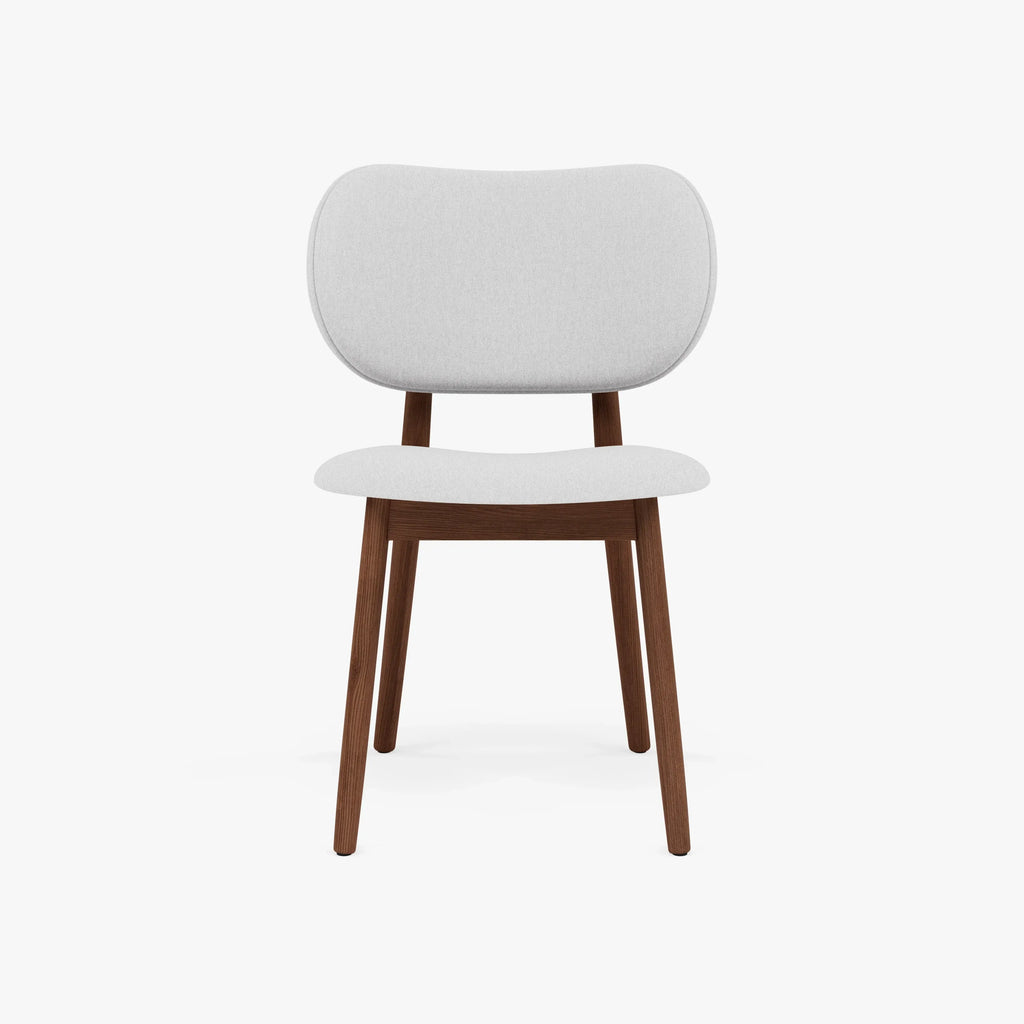 Olivia Dining Chair Dove Grey Fabric Solid American Walnut