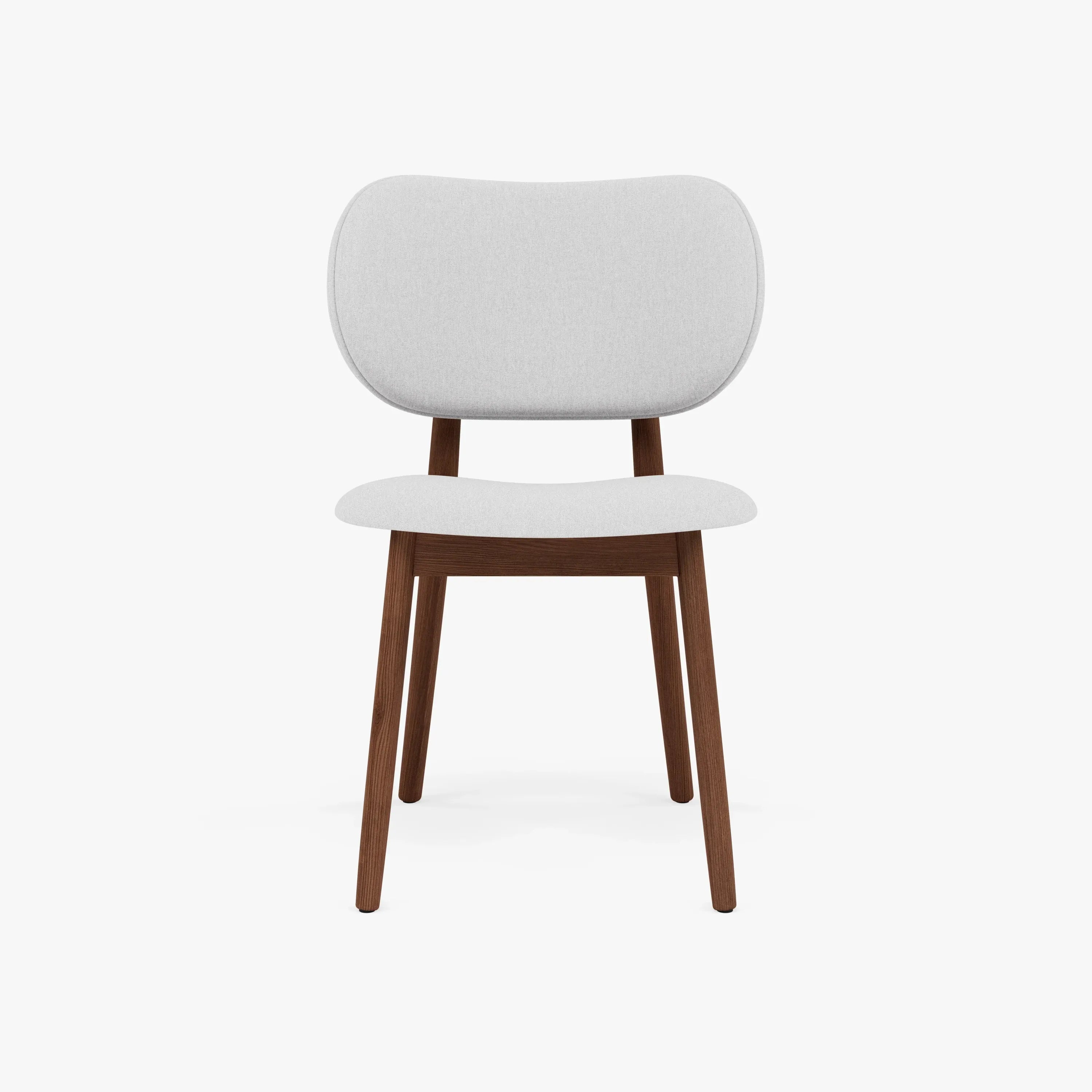 Olivia Dining Chair Dove Grey Fabric Solid American Walnut