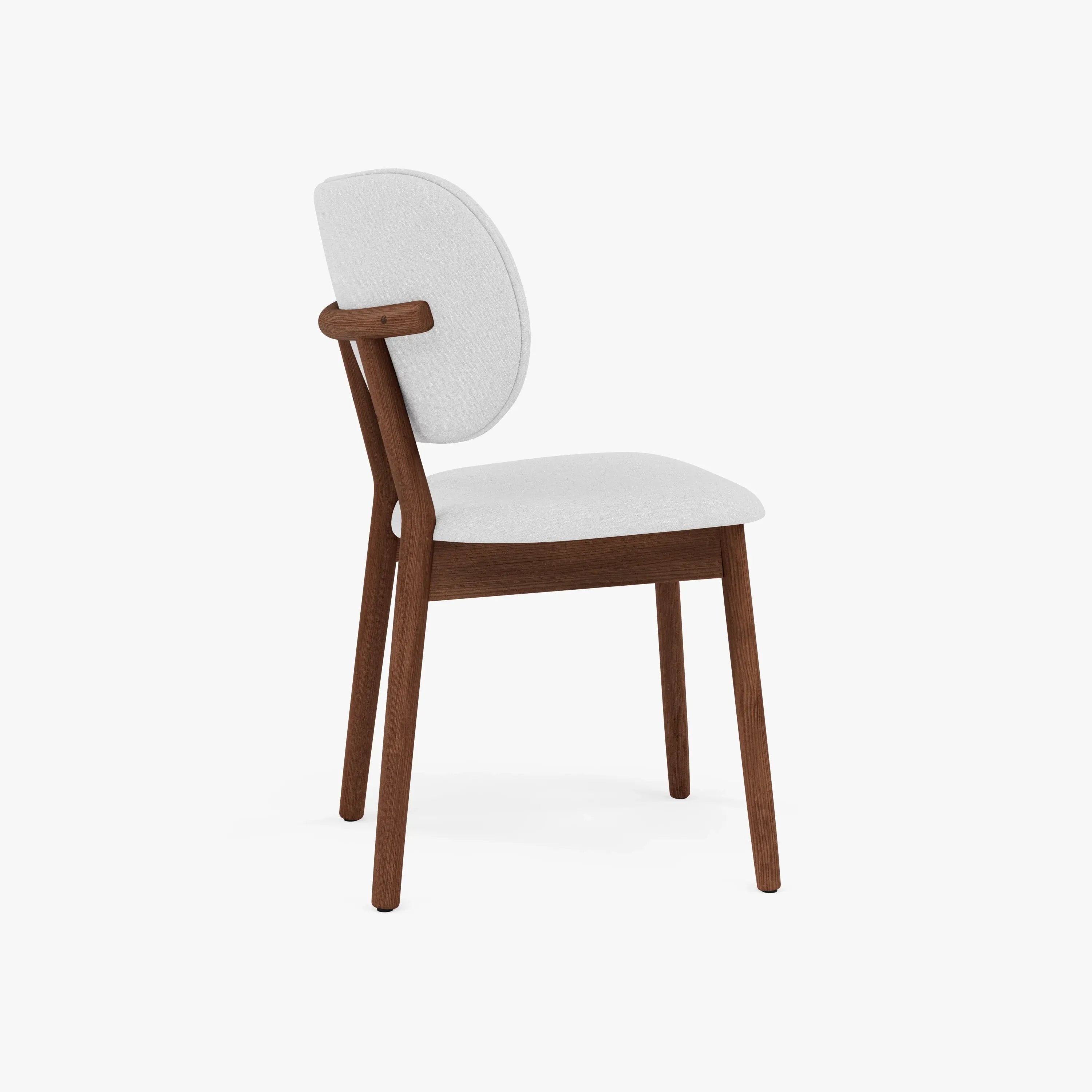 Olivia Dining Chair Dove Grey Fabric Solid American Walnut