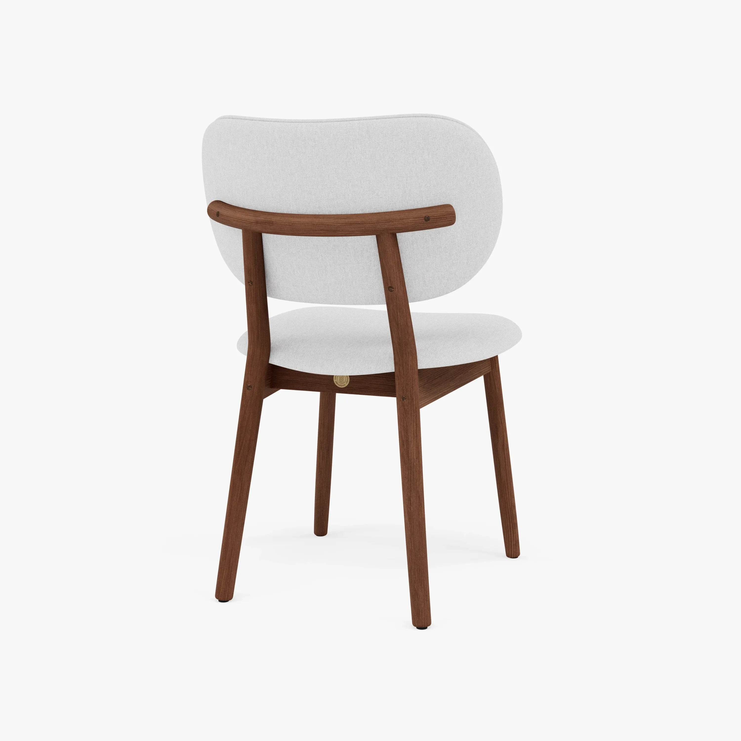Olivia Dining Chair Dove Grey Fabric Solid American Walnut