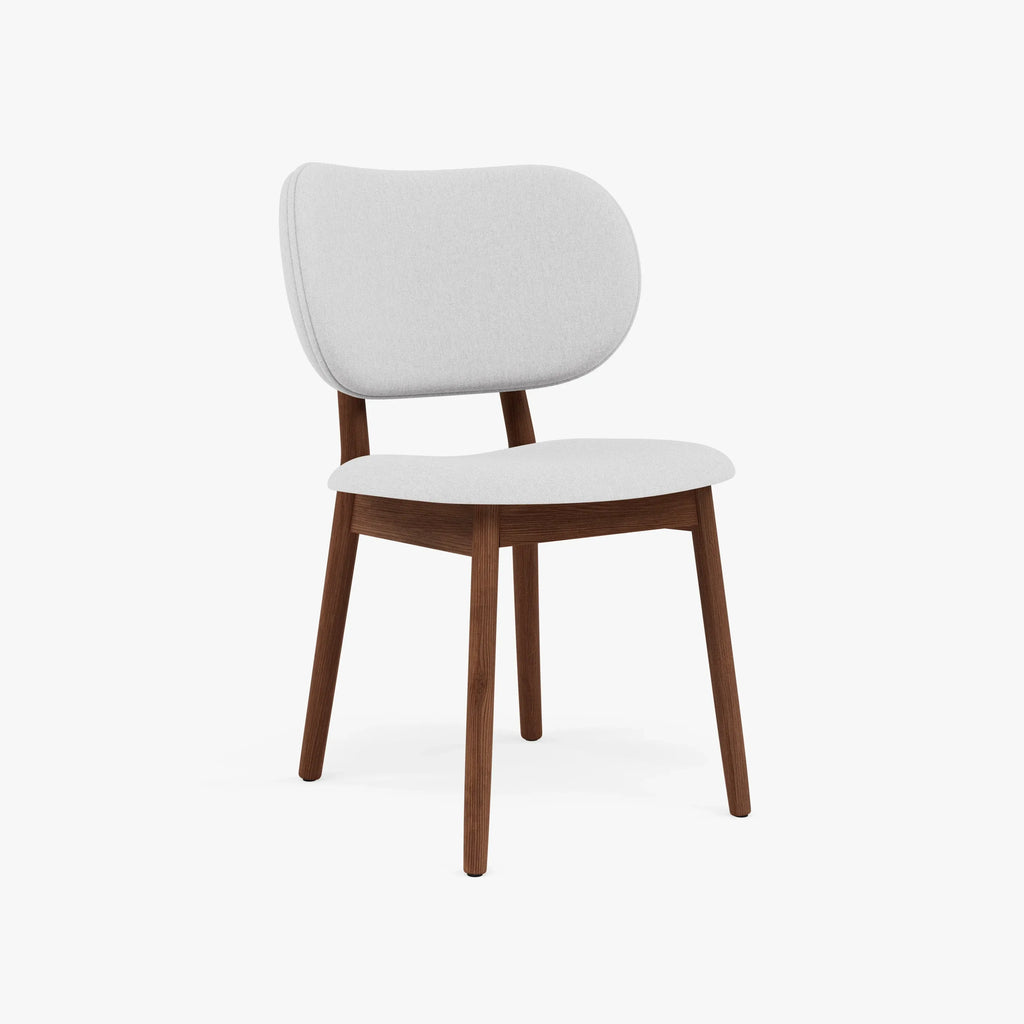 Olivia Dining Chair Dove Grey Fabric Solid American Walnut