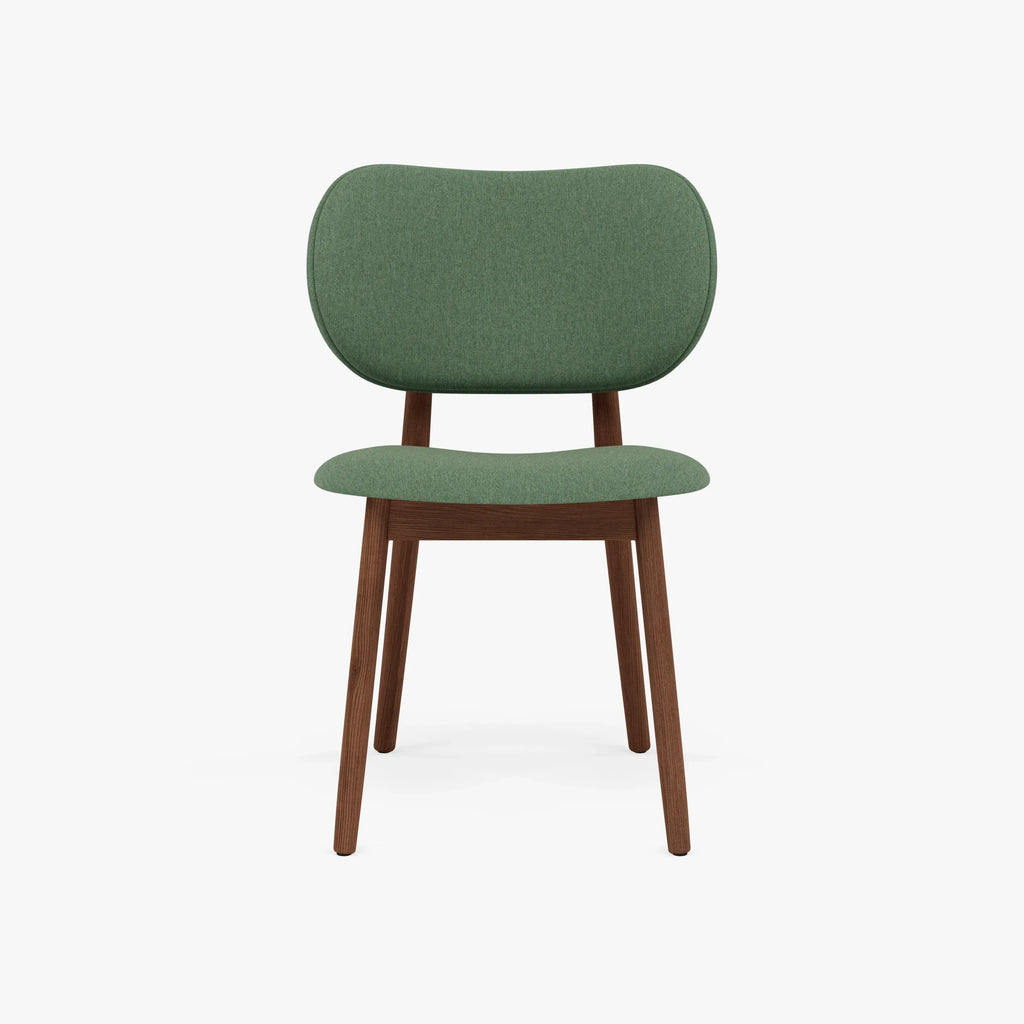 Olivia Dining Chair Forest Green Fabric Solid American Walnut