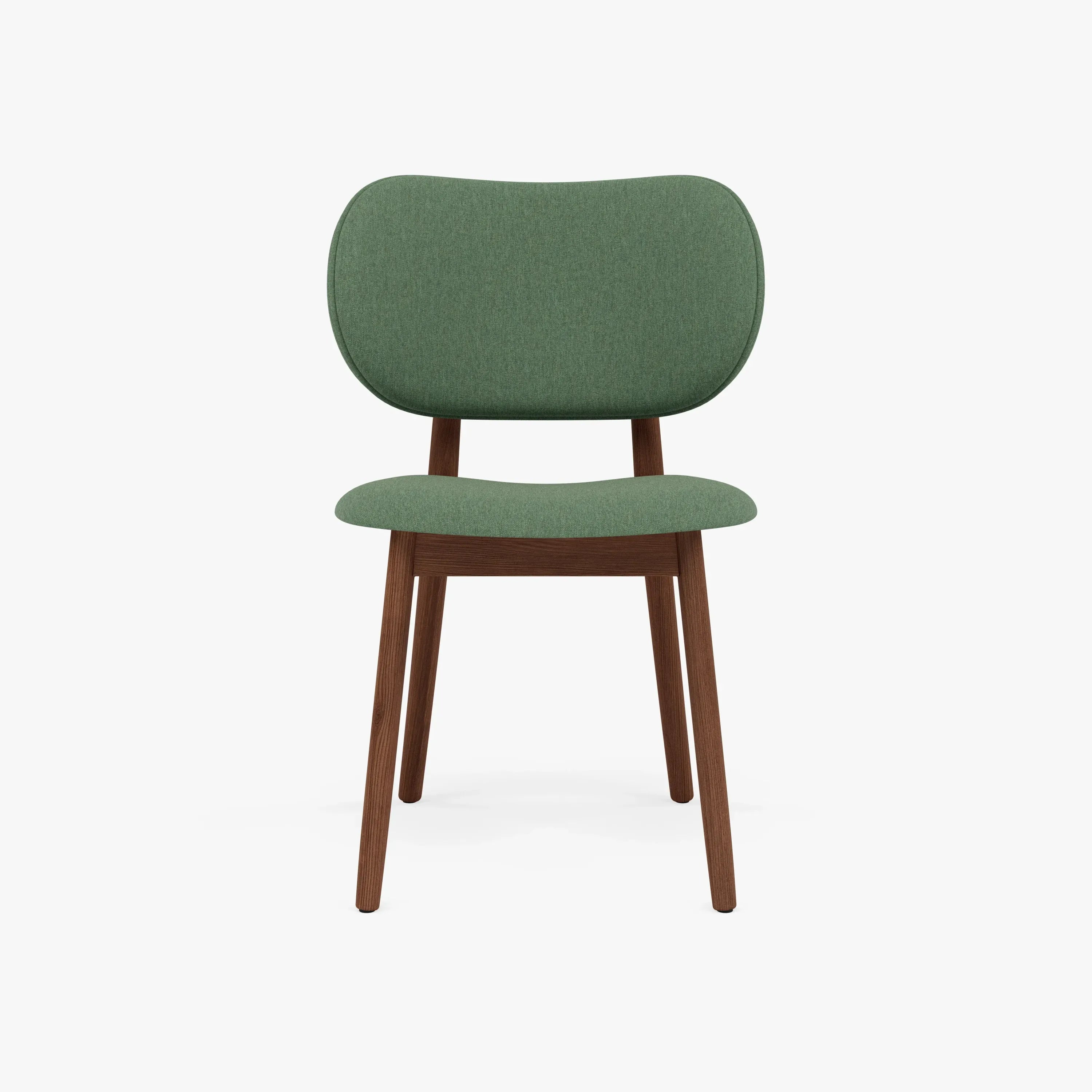 Olivia Dining Chair Forest Green Fabric Solid American Walnut