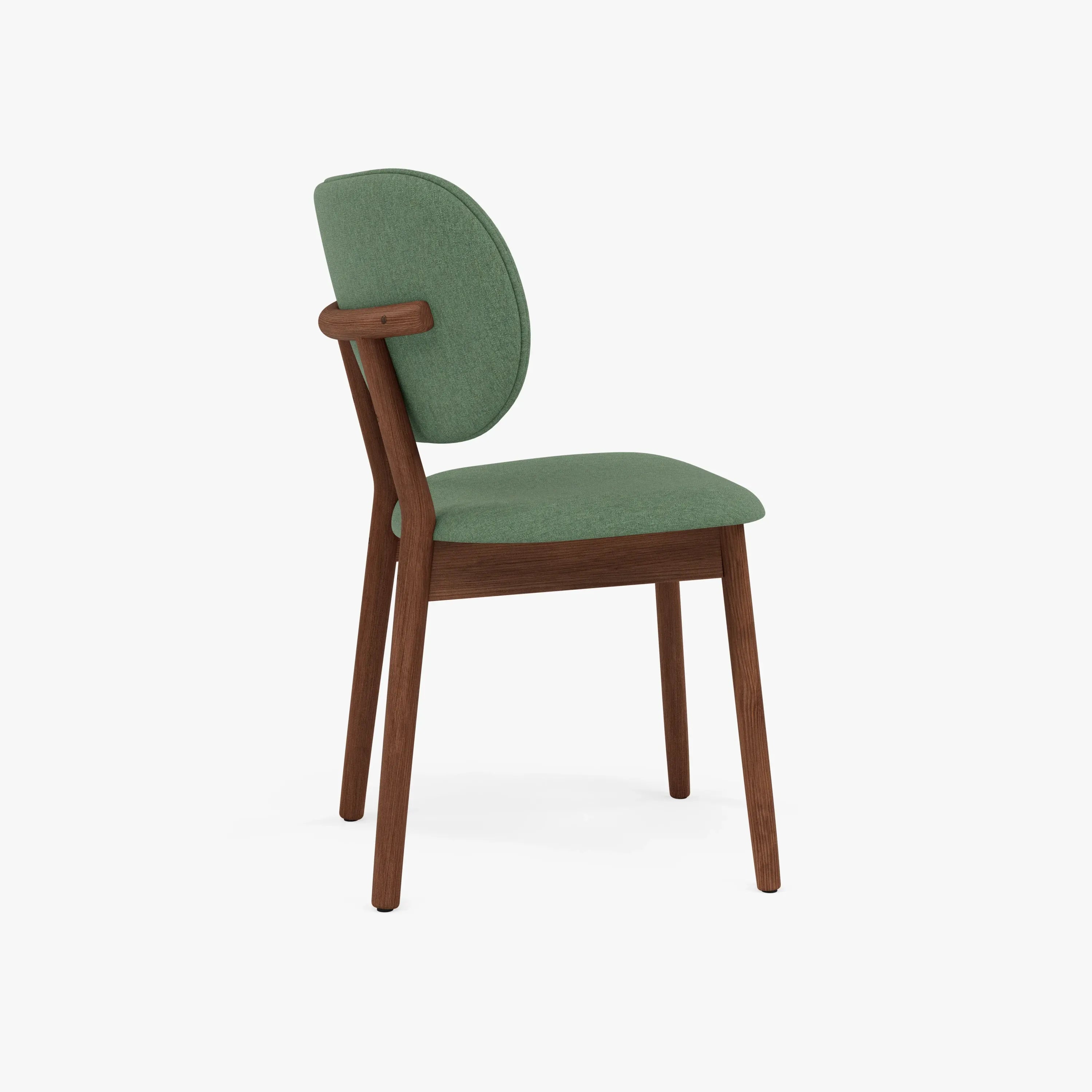 Olivia Dining Chair Forest Green Fabric Solid American Walnut