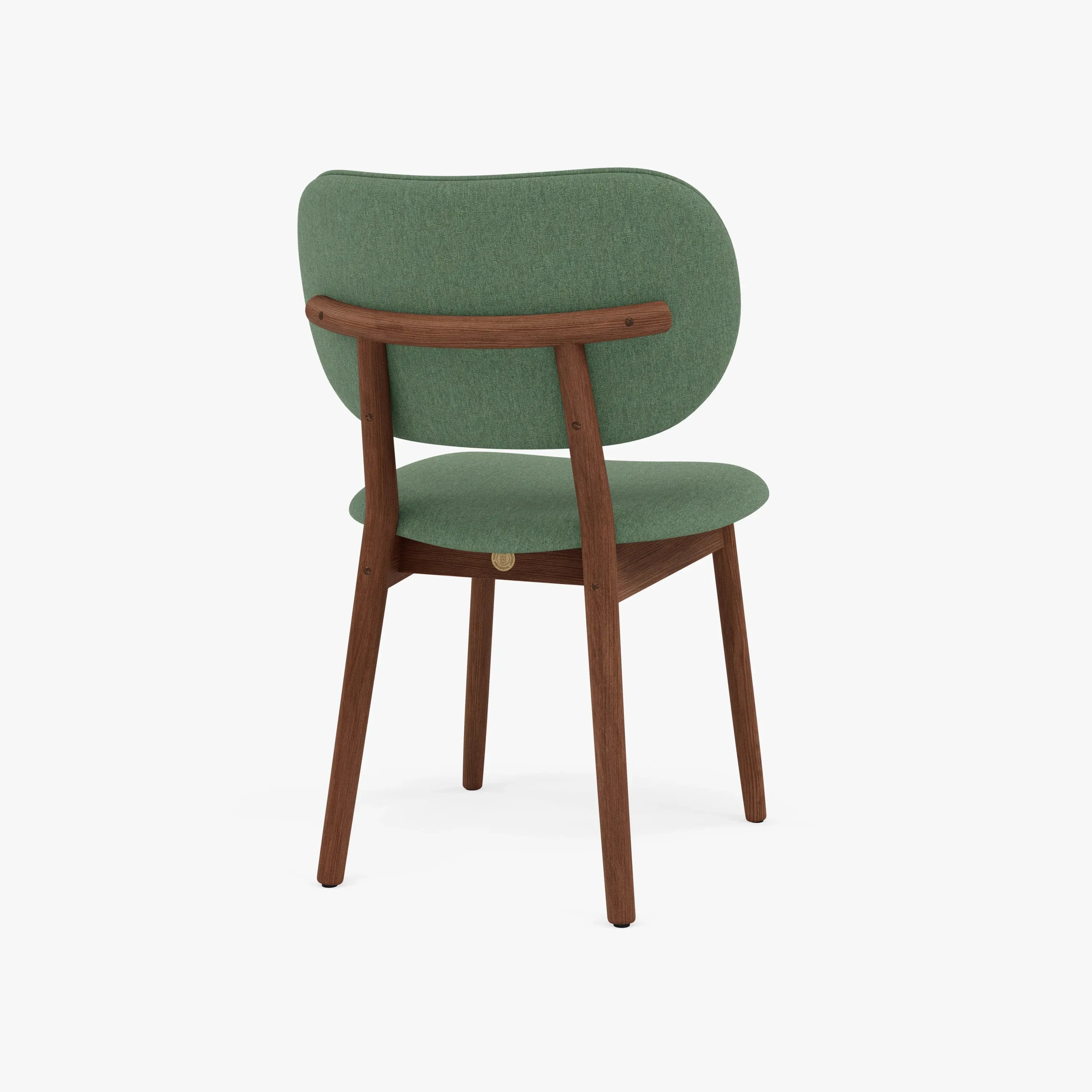 Olivia Dining Chair Forest Green Fabric Solid American Walnut