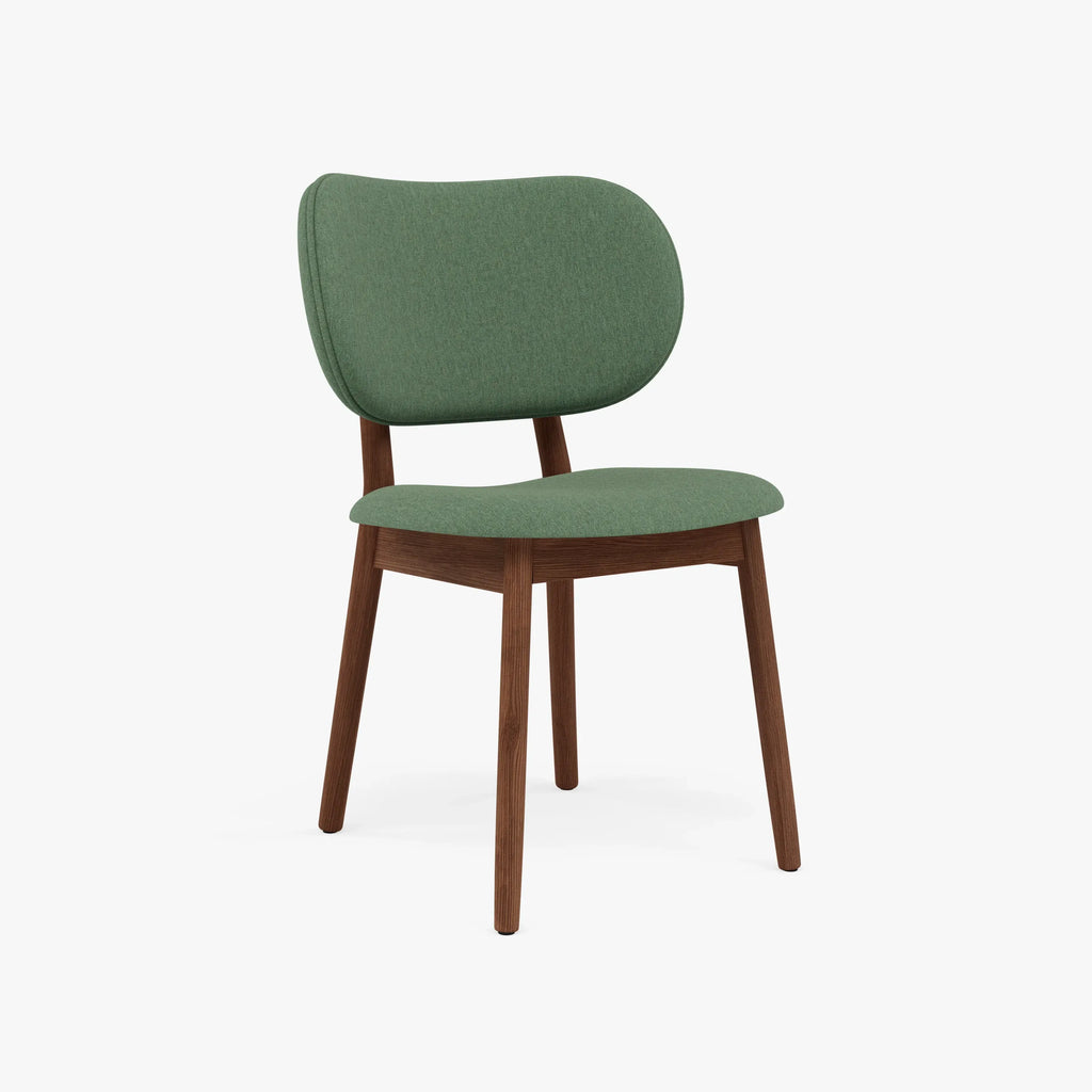 Olivia Dining Chair Forest Green Fabric Solid American Walnut
