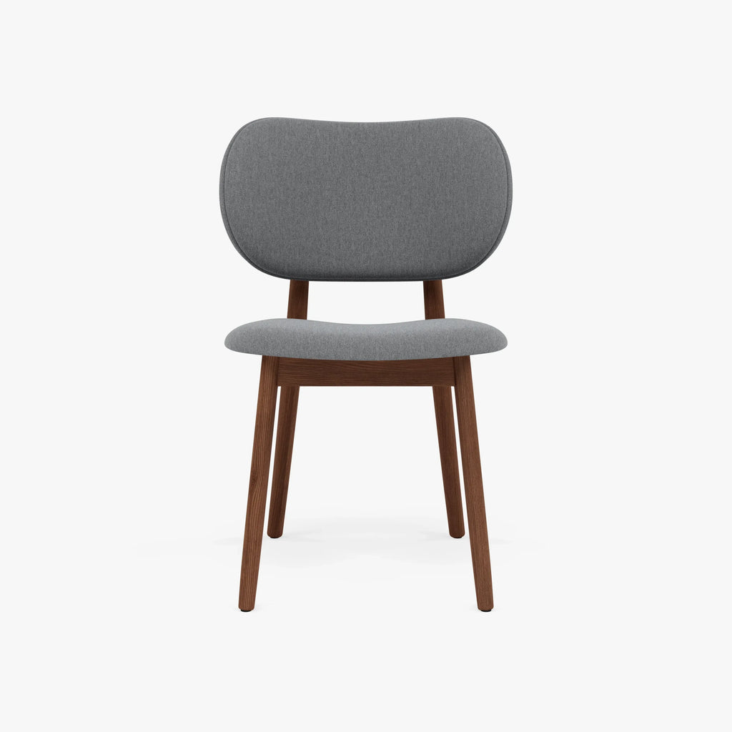 Olivia Dining Chair Graphite Grey Fabric Solid American Walnut