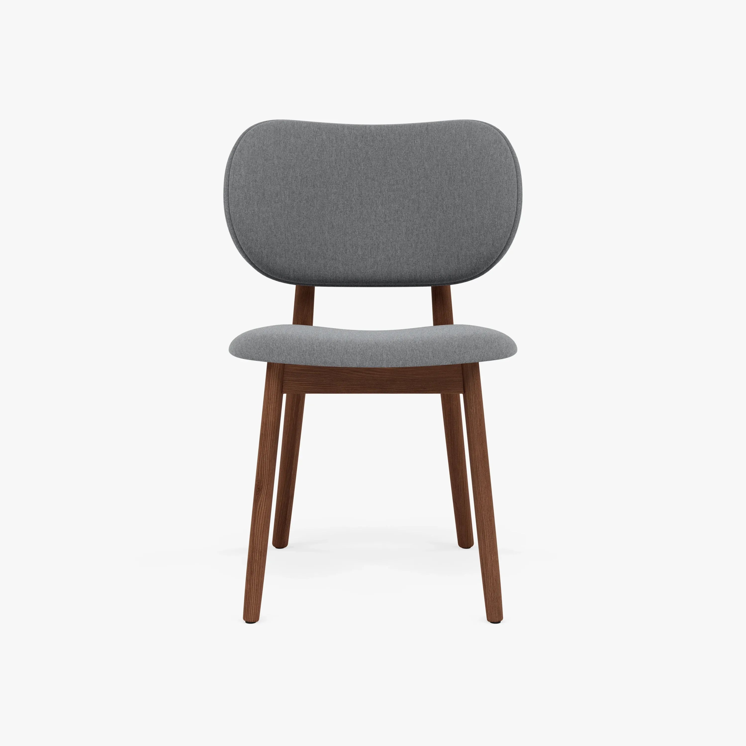 Olivia Dining Chair Graphite Grey Fabric Solid American Walnut