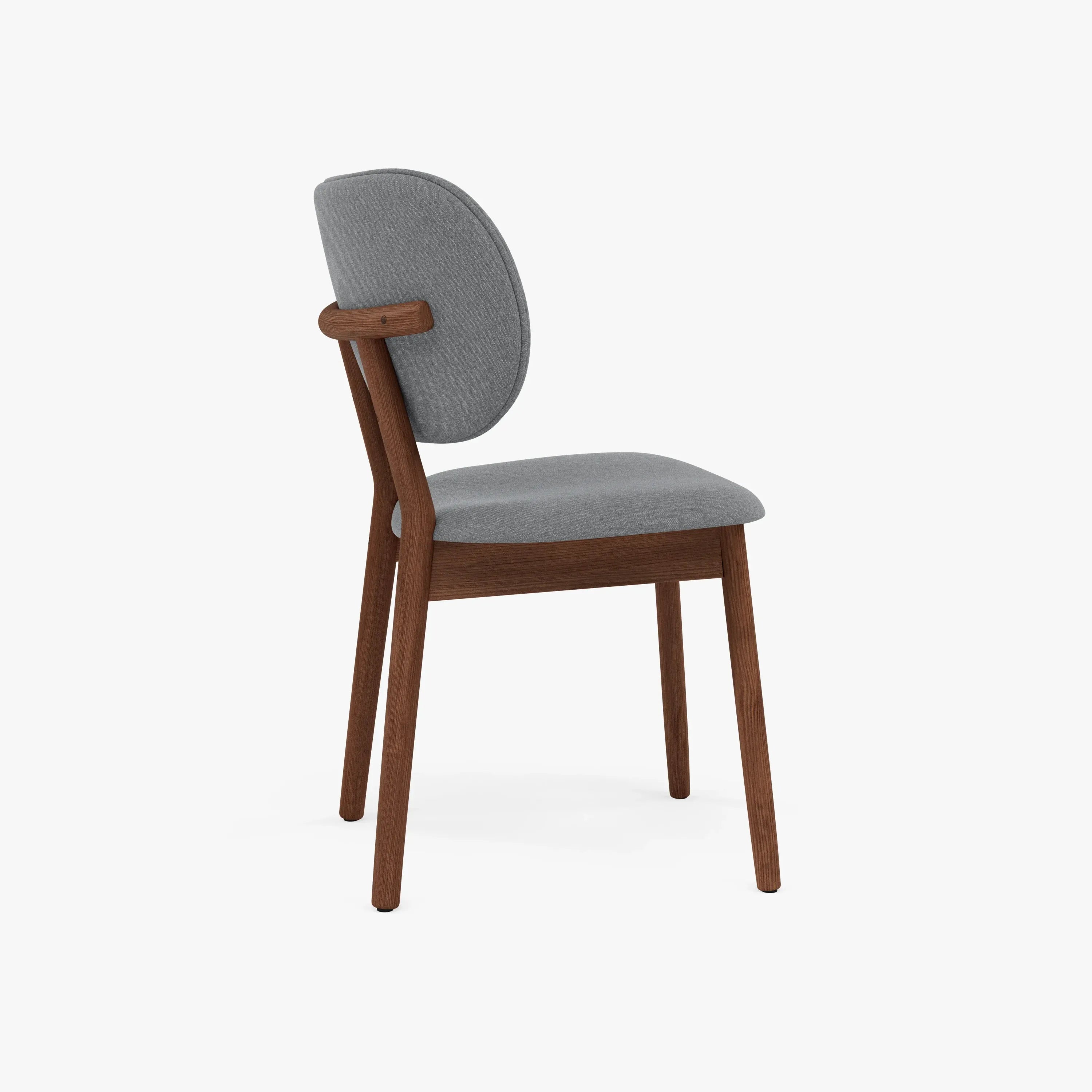 Olivia Dining Chair Graphite Grey Fabric Solid American Walnut