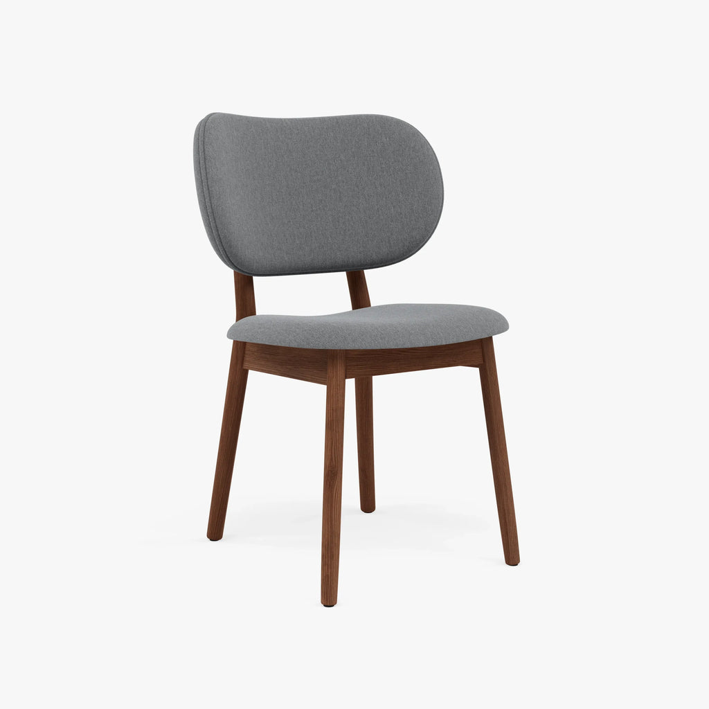 Olivia Dining Chair Graphite Grey Fabric Solid American Walnut