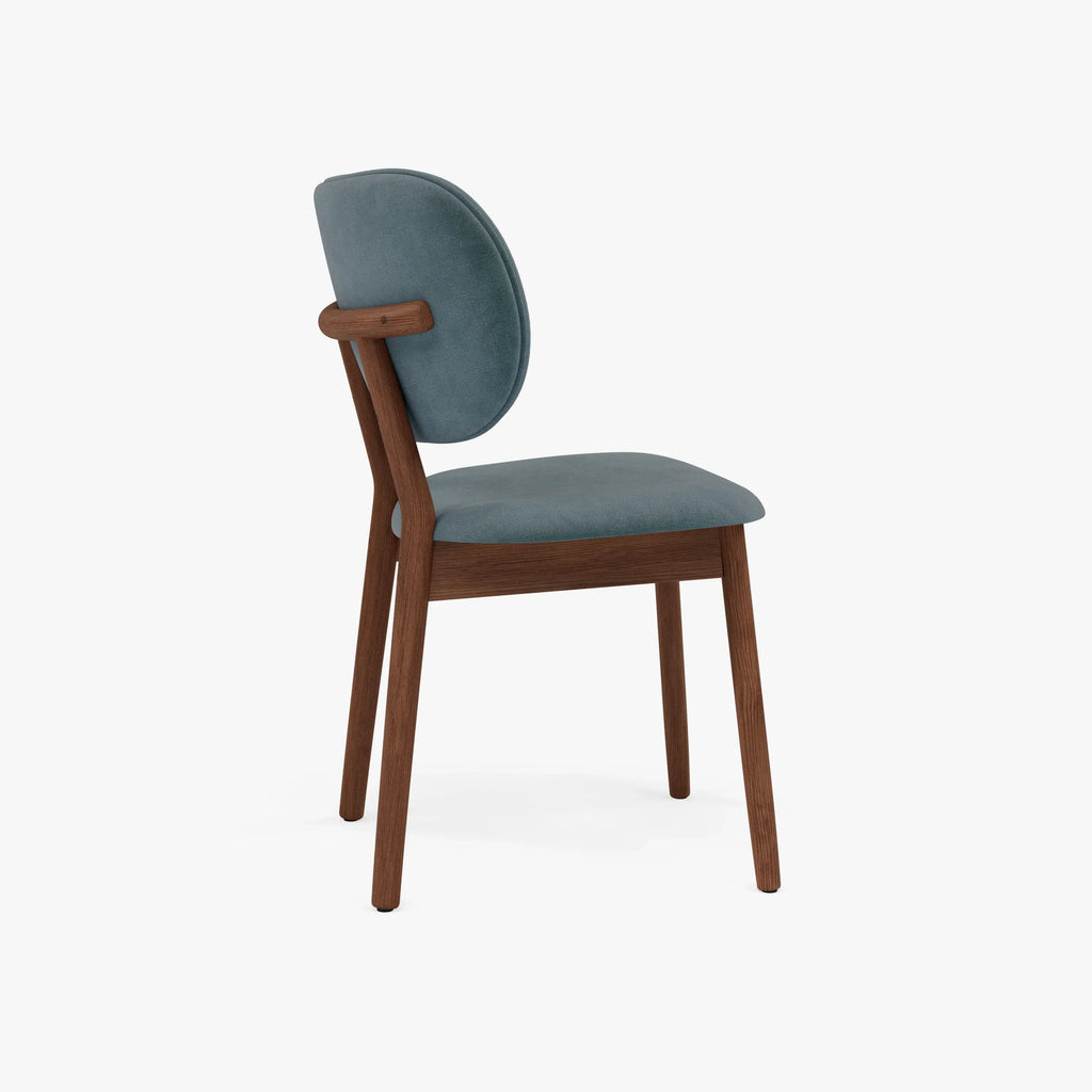 Olivia Dining Chair Seafoam Velvet Solid American Walnut