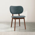 Olivia Dining Chair Seafoam Velvet Solid American Walnut