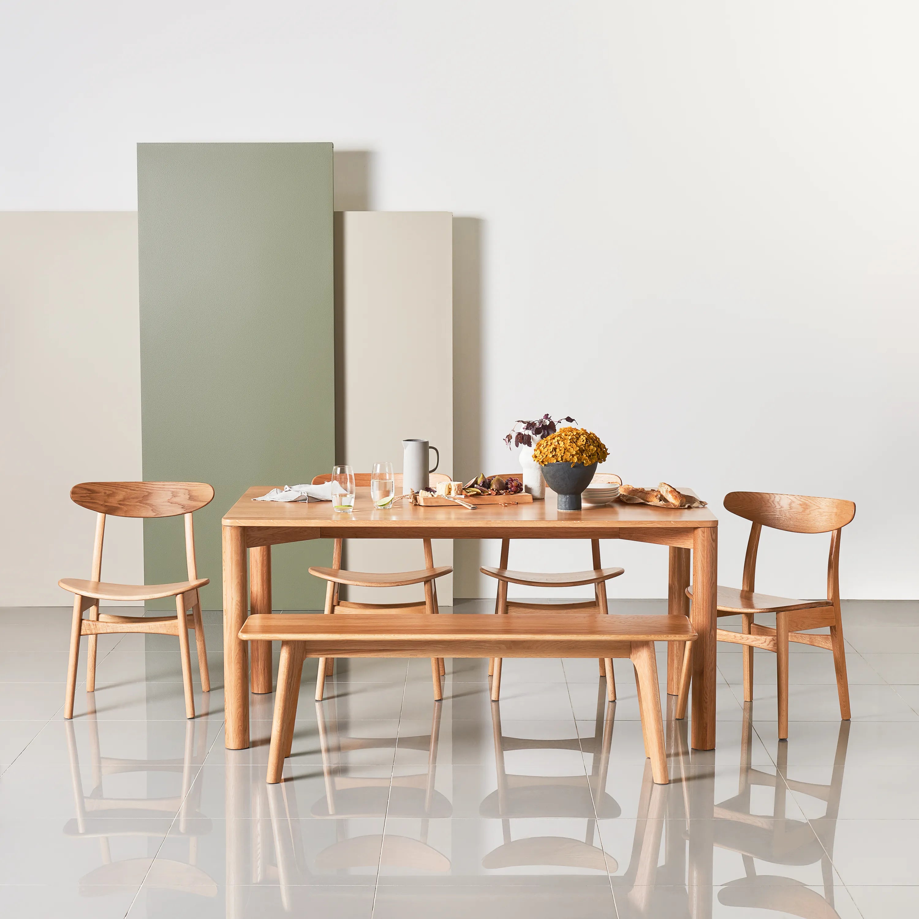 Olivia Dining Table 160 x 90cm Solid American Oak