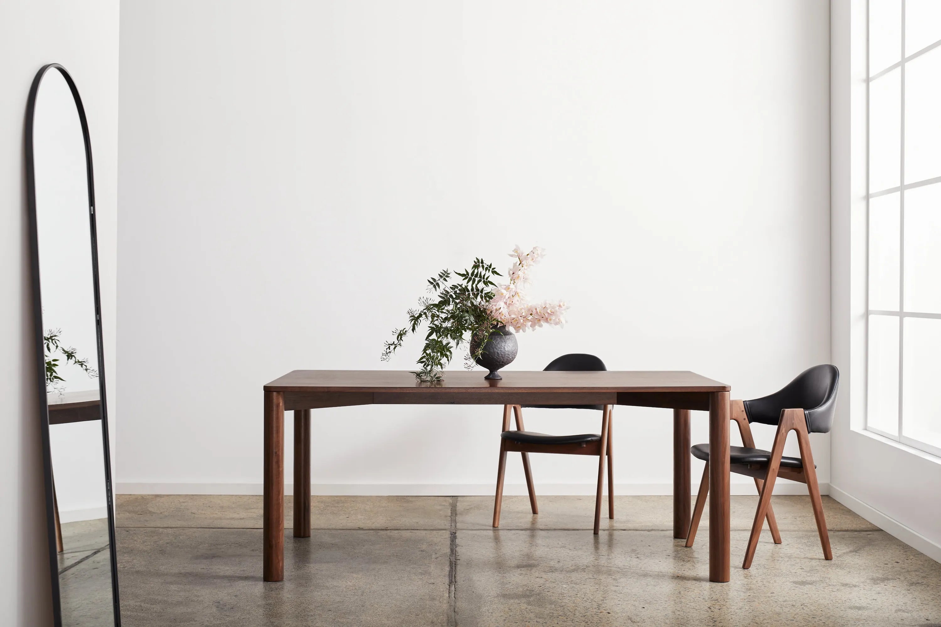 Olivia Dining Table 180 x 100cm Solid American Walnut