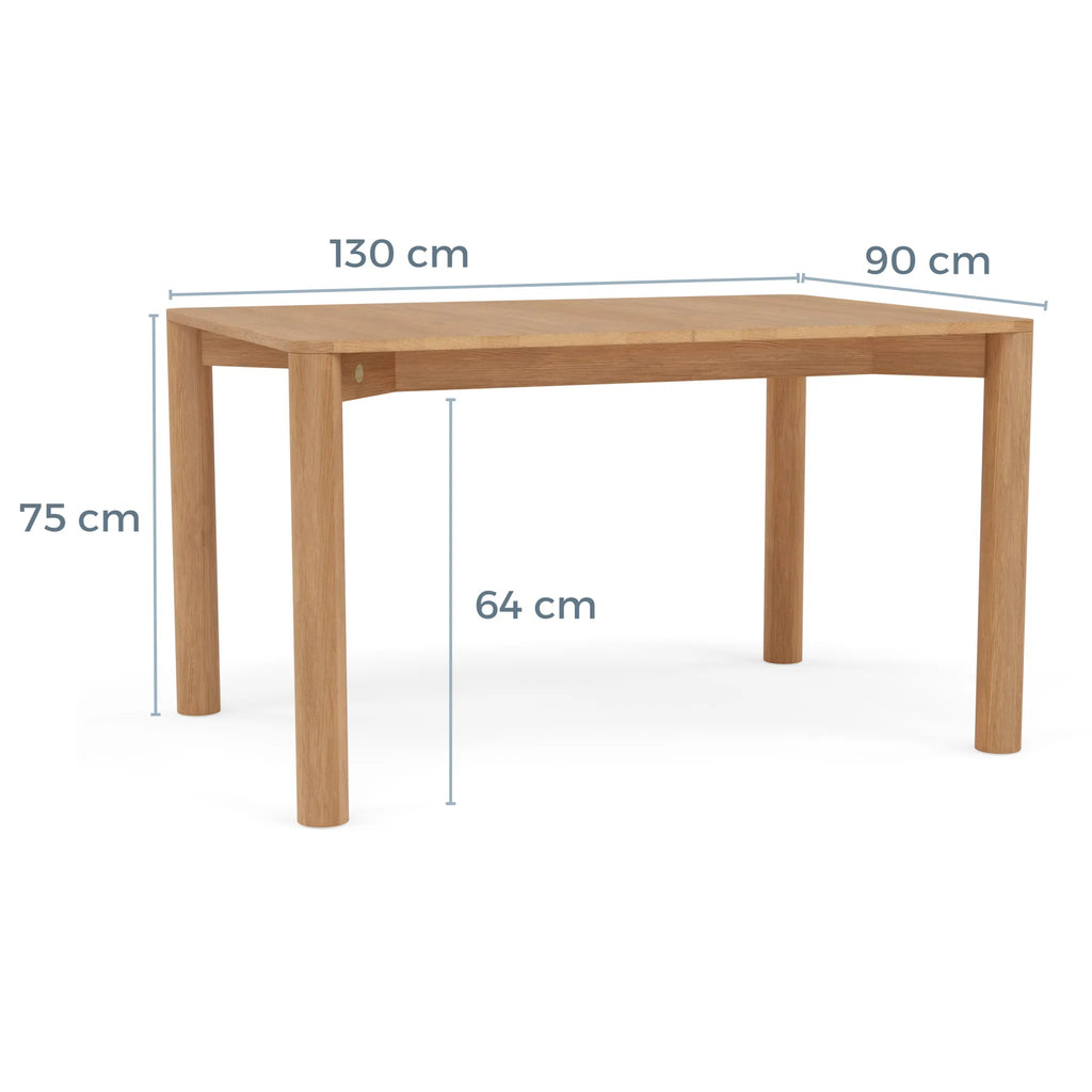 Olivia Dining Table Extendable 130-180 x 90cm Solid American Oak