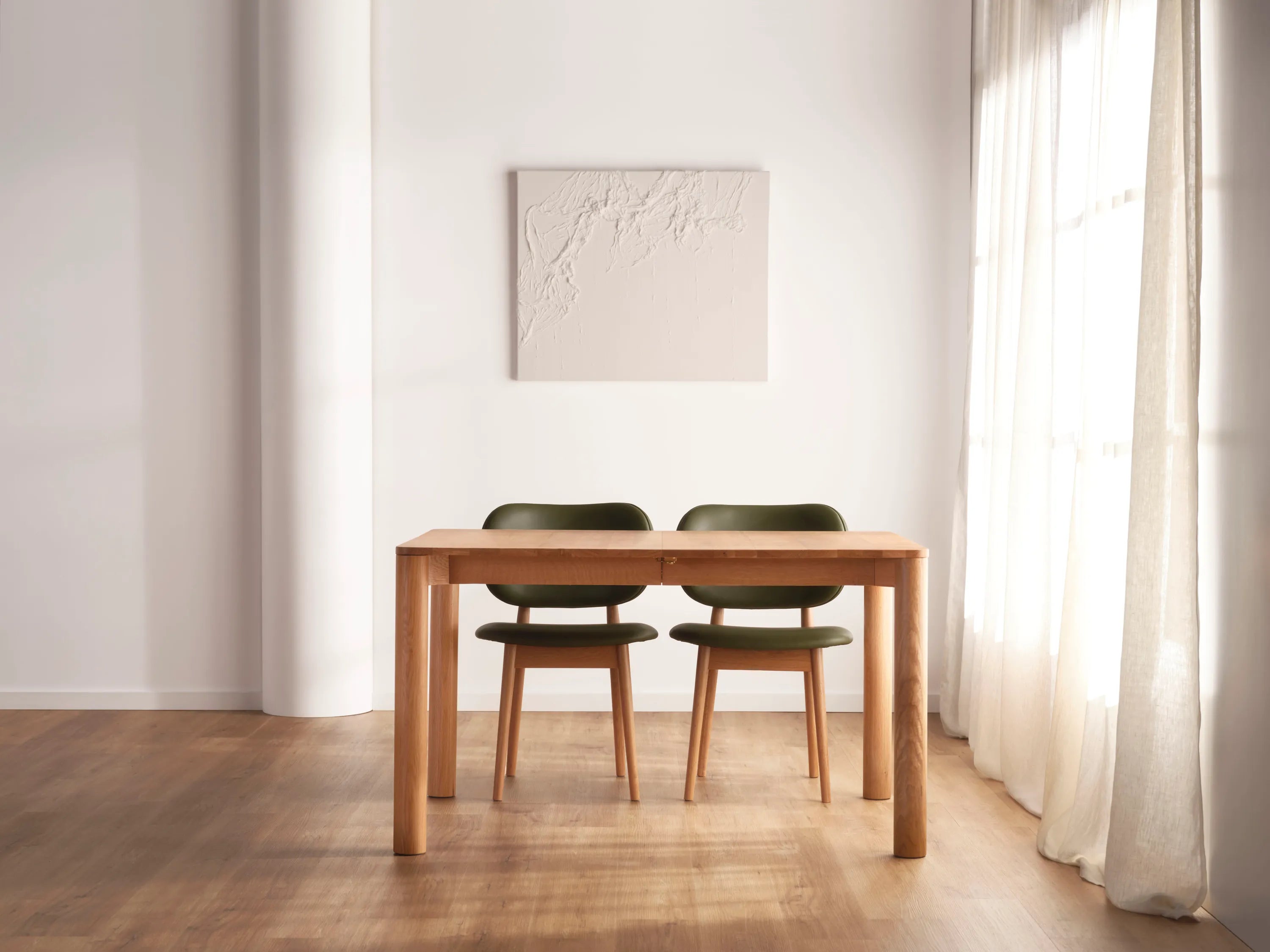 Olivia Dining Table Extendable 130-180 x 90cm Solid American Oak
