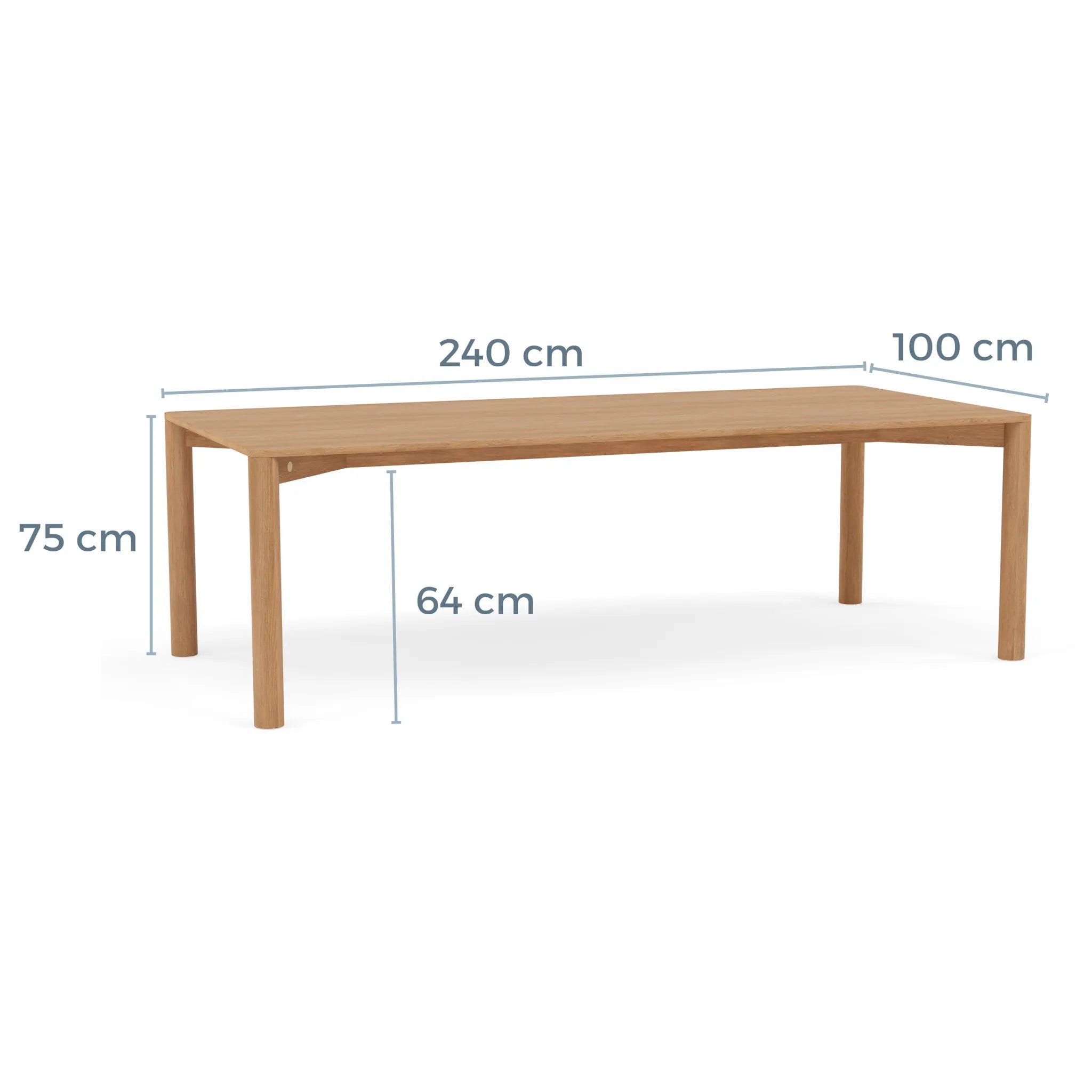 Olivia Dining Table Extendable 190-240 x 100cm Solid American Oak