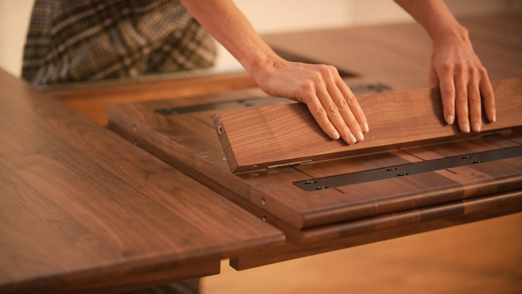 Olivia Dining Table Round Extendable 130-170 x 130cm Solid American Walnut