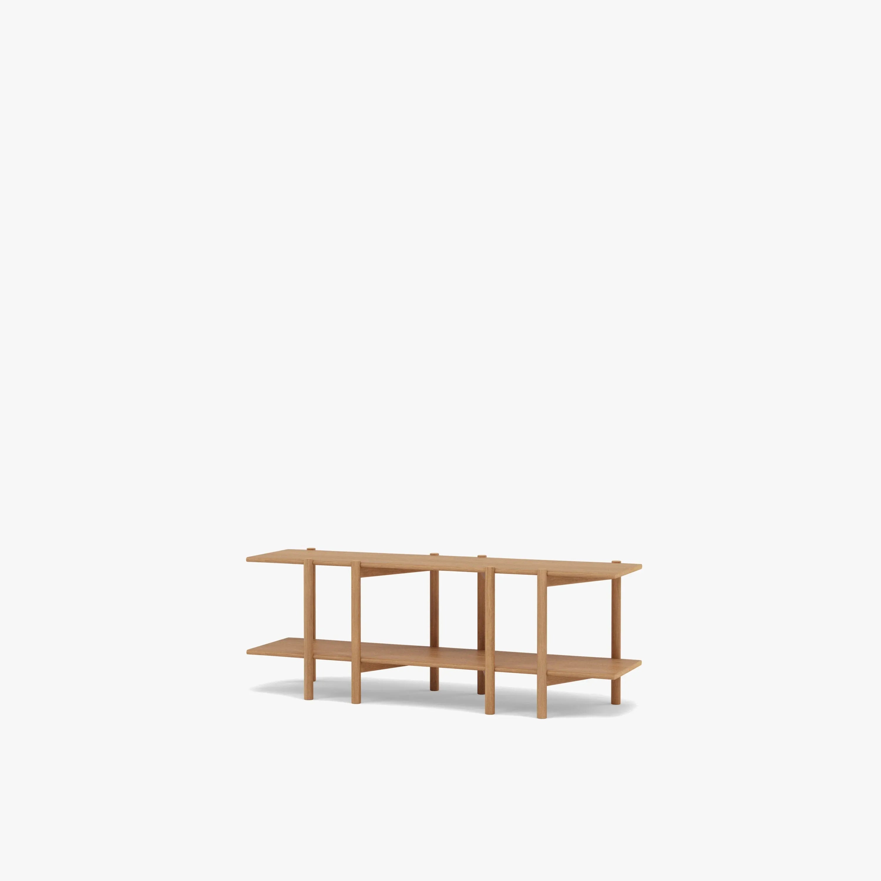 Olivia Modular Shelf Double 144 x 35 x 52cm Solid American Oak