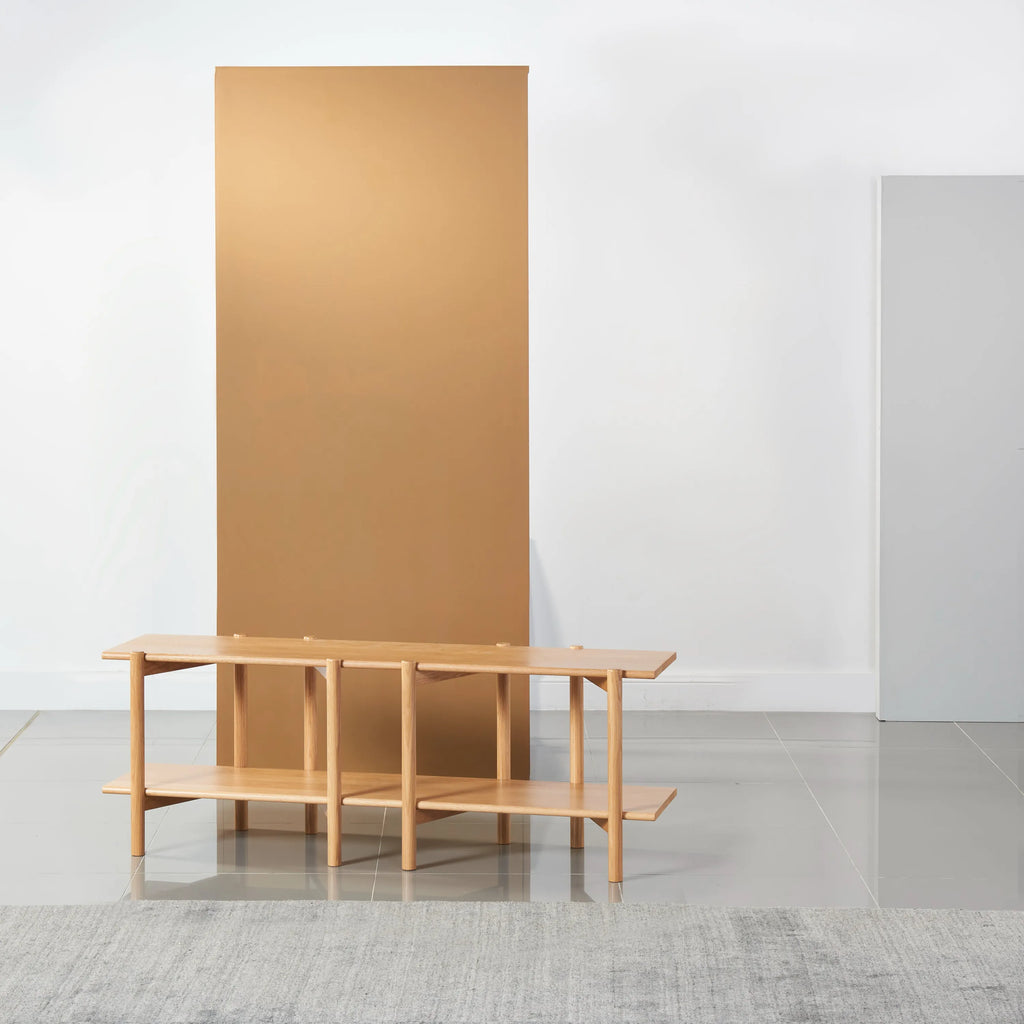 Olivia Modular Shelf Double 144 x 35 x 52cm Solid American Oak