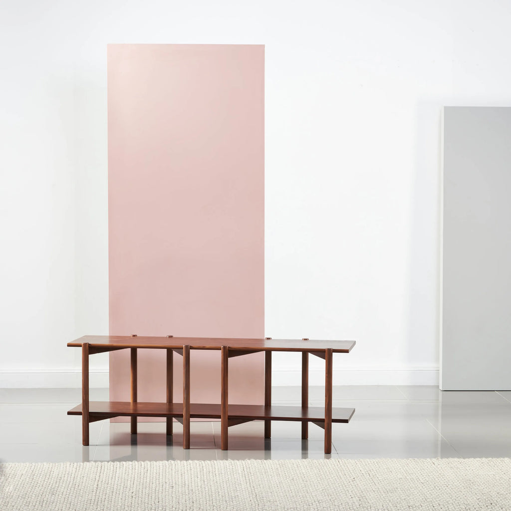 Olivia Modular Shelf Double 144 x 35 x 52cm Solid American Walnut