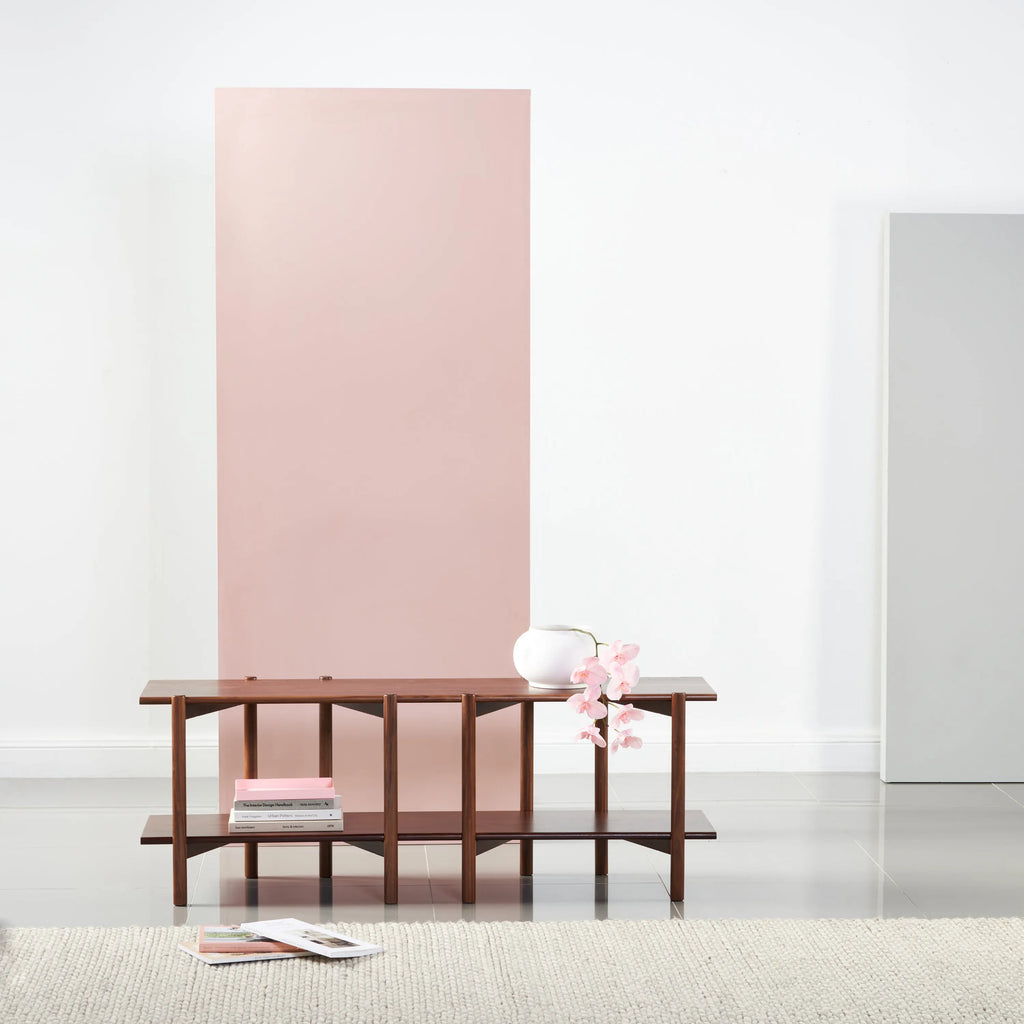 Olivia Modular Shelf Double 144 x 35 x 52cm Solid American Walnut