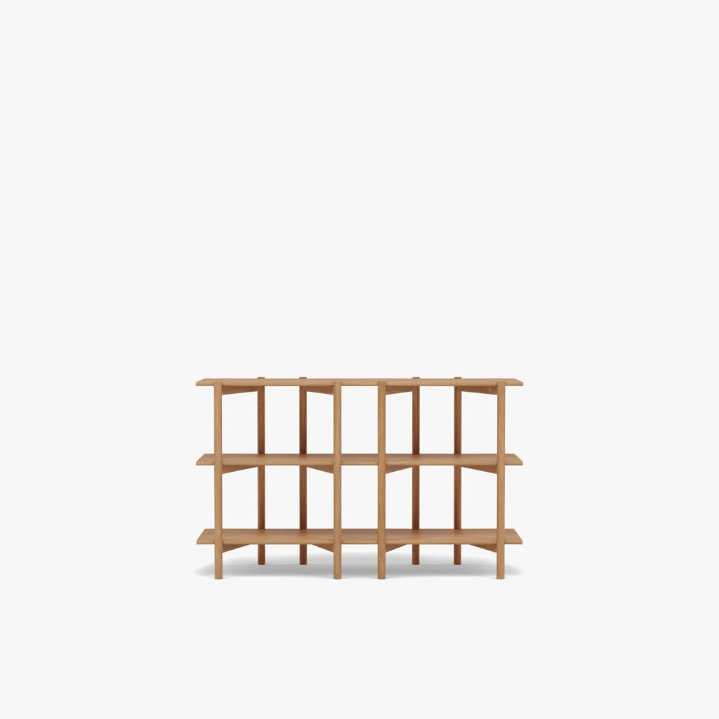 Olivia Modular Shelf Double 144 x 35 x 87cm Solid American Oak