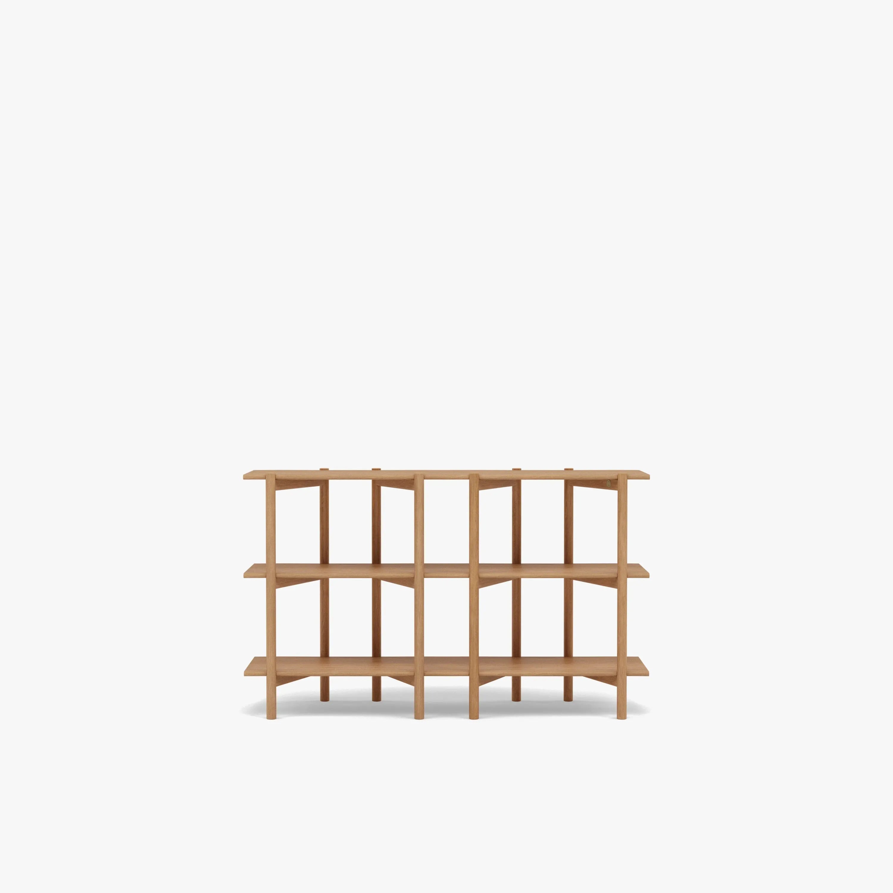 Olivia Modular Shelf Double 144 x 35 x 87cm Solid American Oak