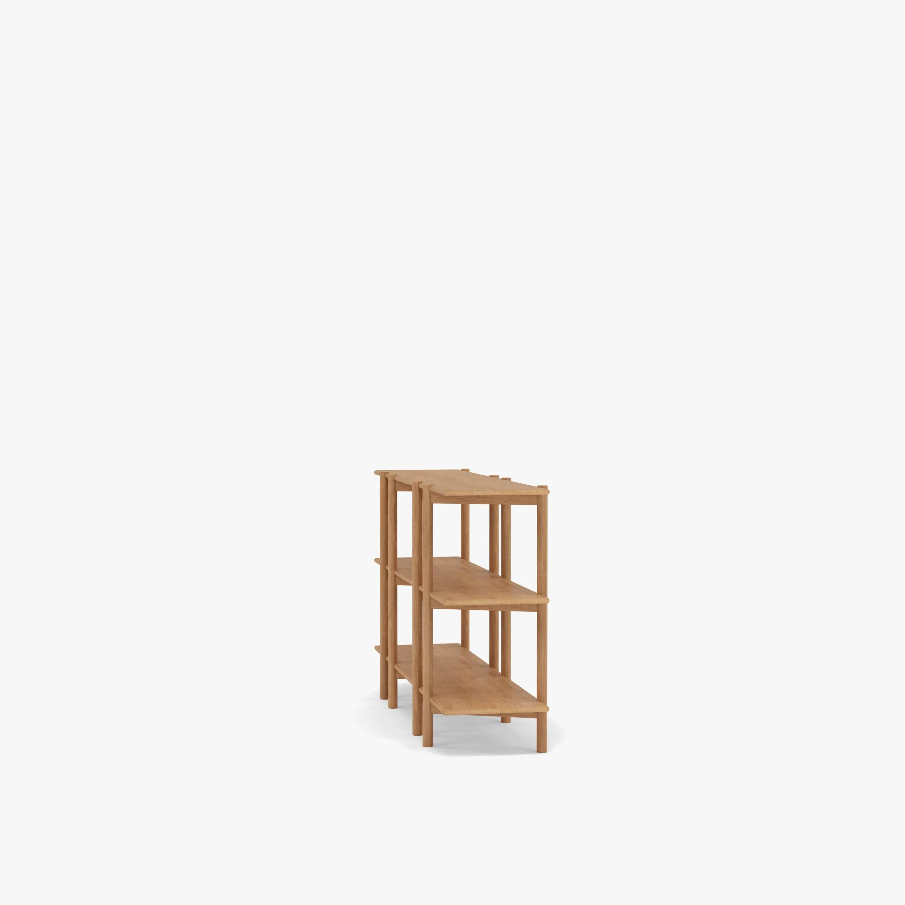 Olivia Modular Shelf Double 144 x 35 x 87cm Solid American Oak