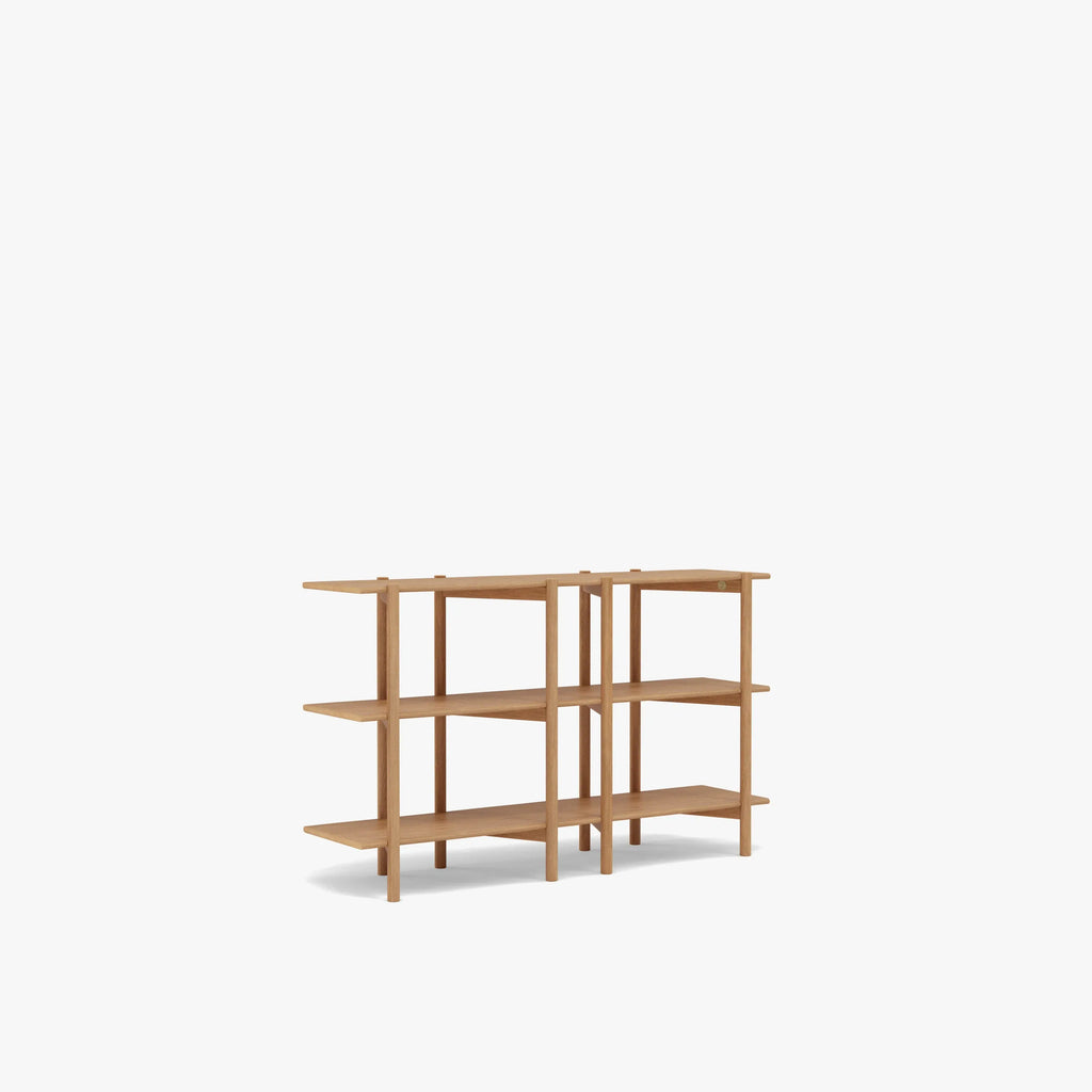 Olivia Modular Shelf Double 144 x 35 x 87cm Solid American Oak