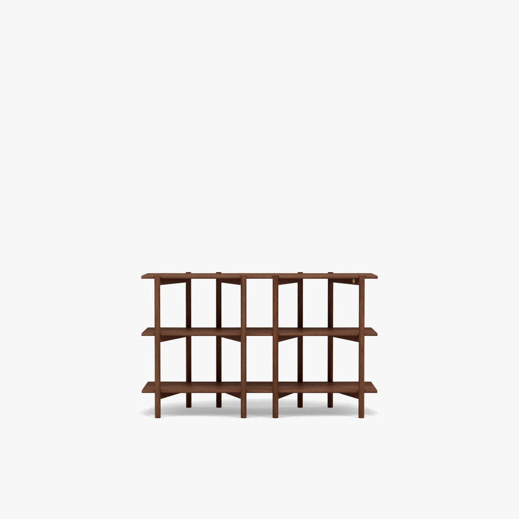 Olivia Modular Shelf Double 144 x 35 x 87cm Solid American Walnut