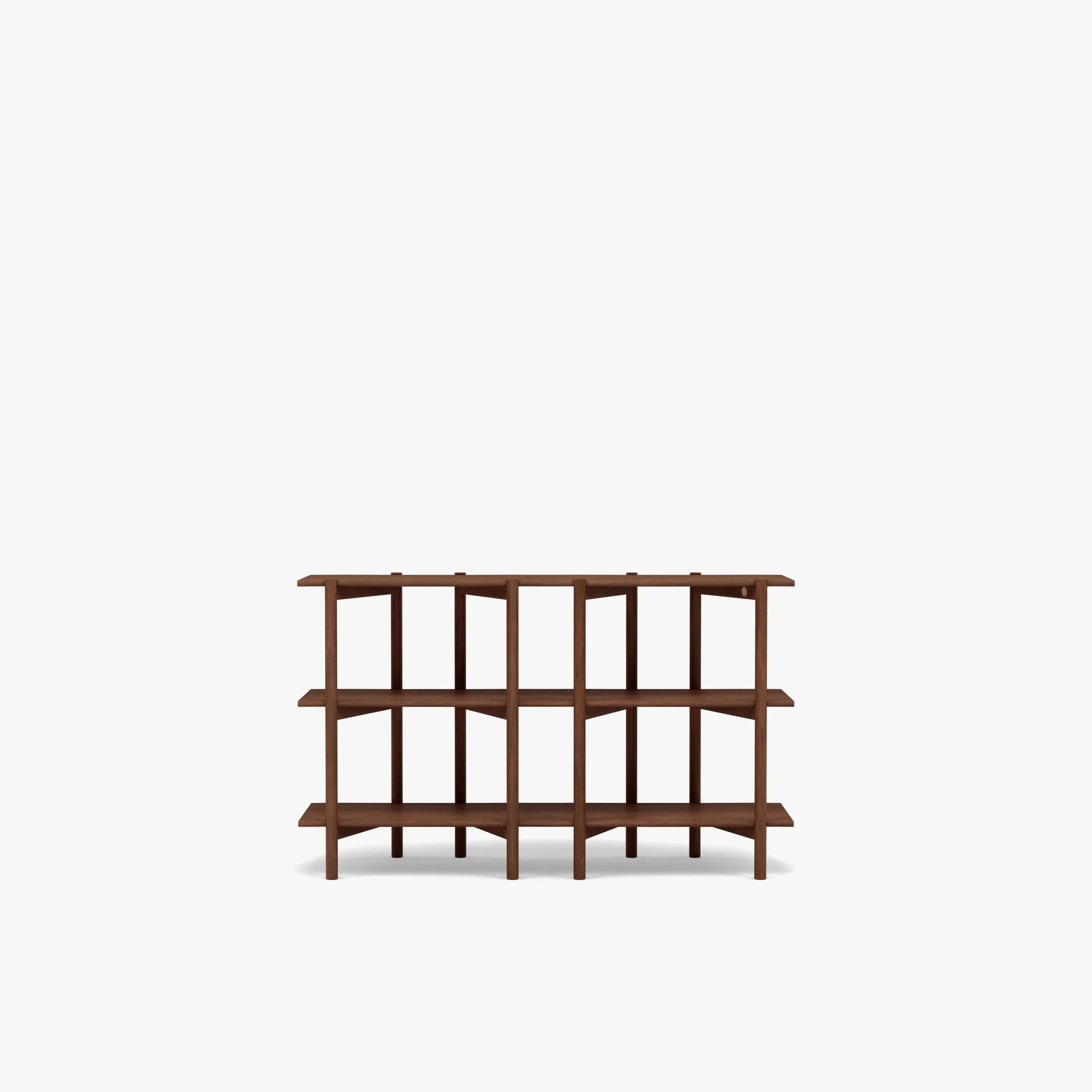 Olivia Modular Shelf Double 144 x 35 x 87cm Solid American Walnut