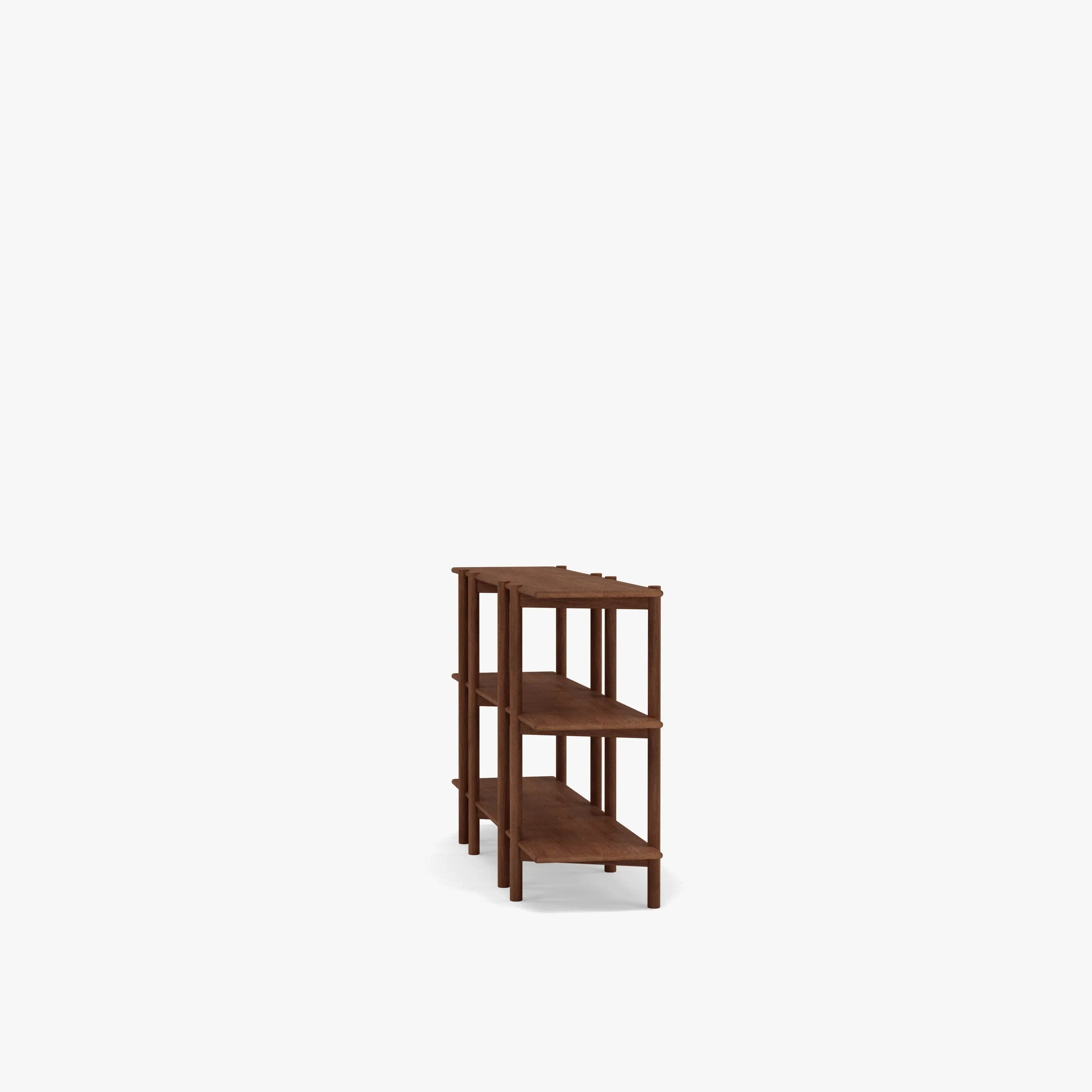 Olivia Modular Shelf Double 144 x 35 x 87cm Solid American Walnut