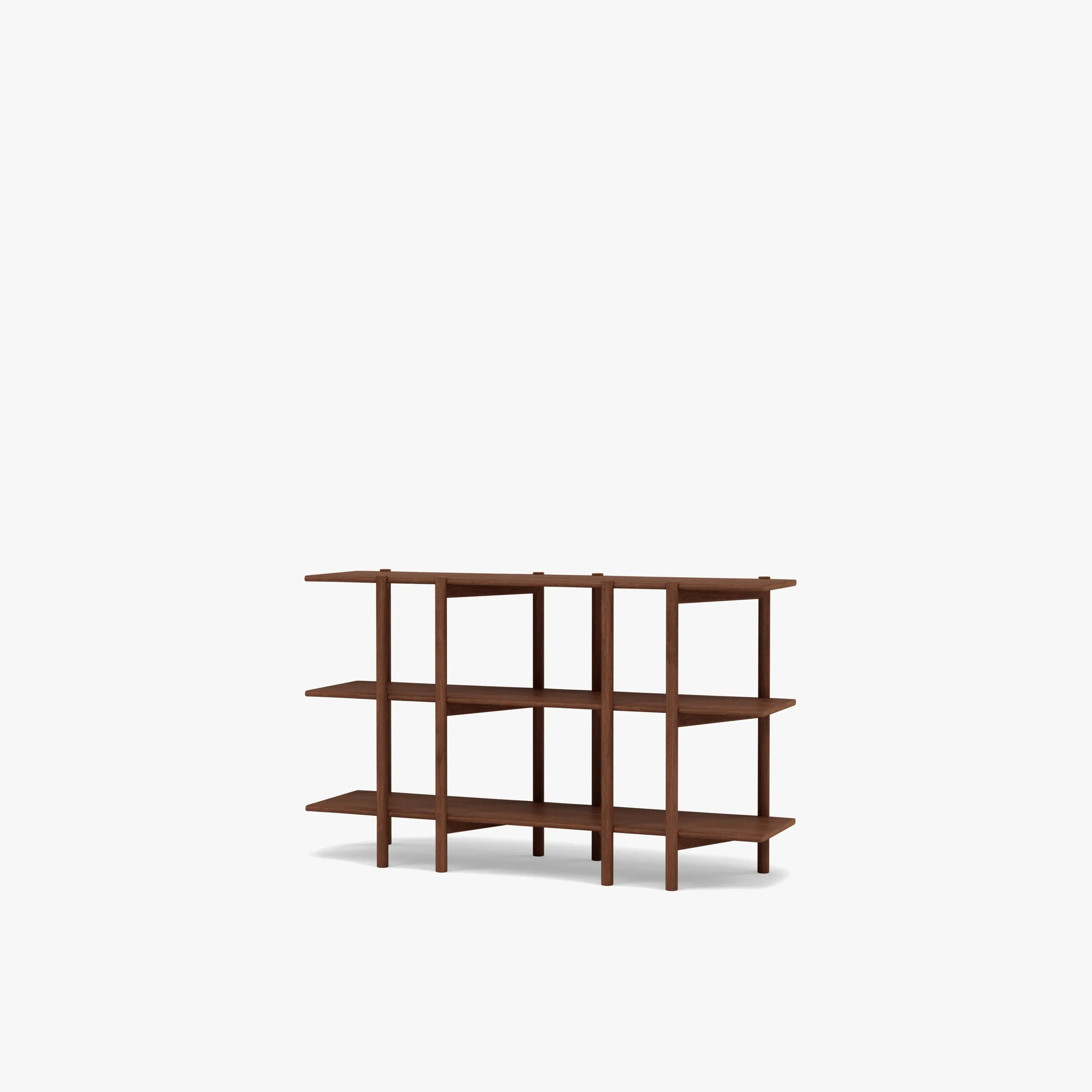 Olivia Modular Shelf Double 144 x 35 x 87cm Solid American Walnut