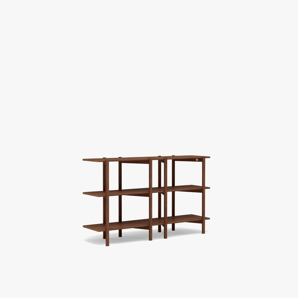 Olivia Modular Shelf Double 144 x 35 x 87cm Solid American Walnut