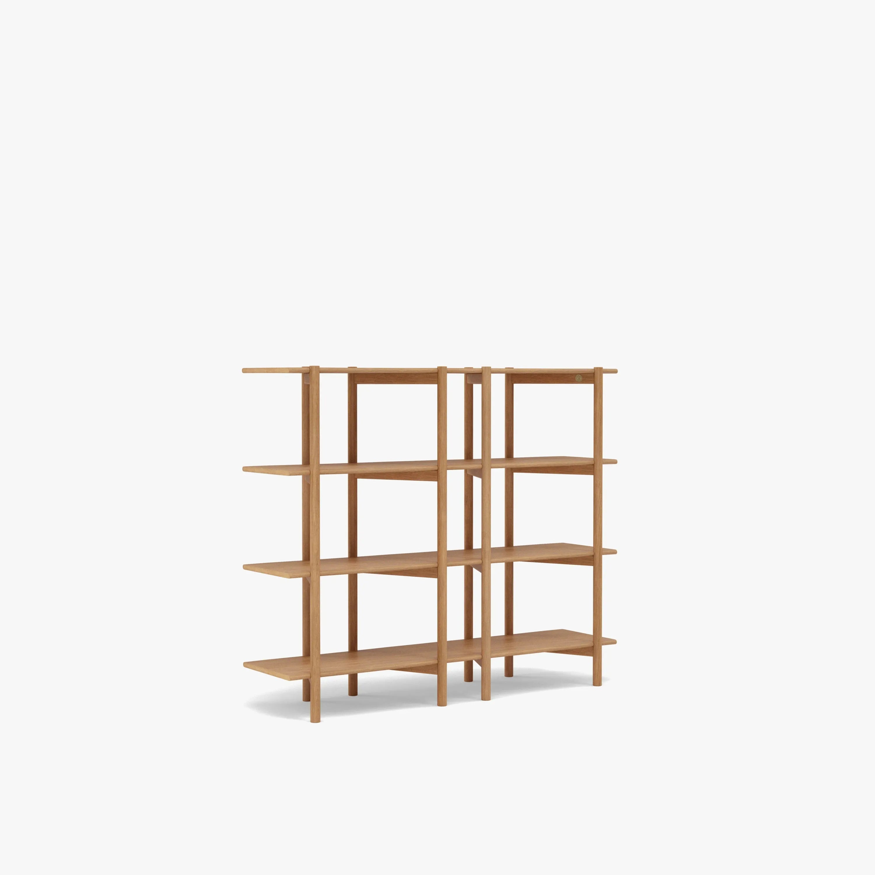 Olivia Modular Shelf Double 144 x 35 x 122cm Solid American Oak