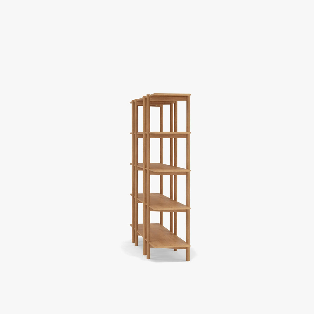 Olivia Modular Shelf Double 144 x 35 x 157cm Solid American Oak