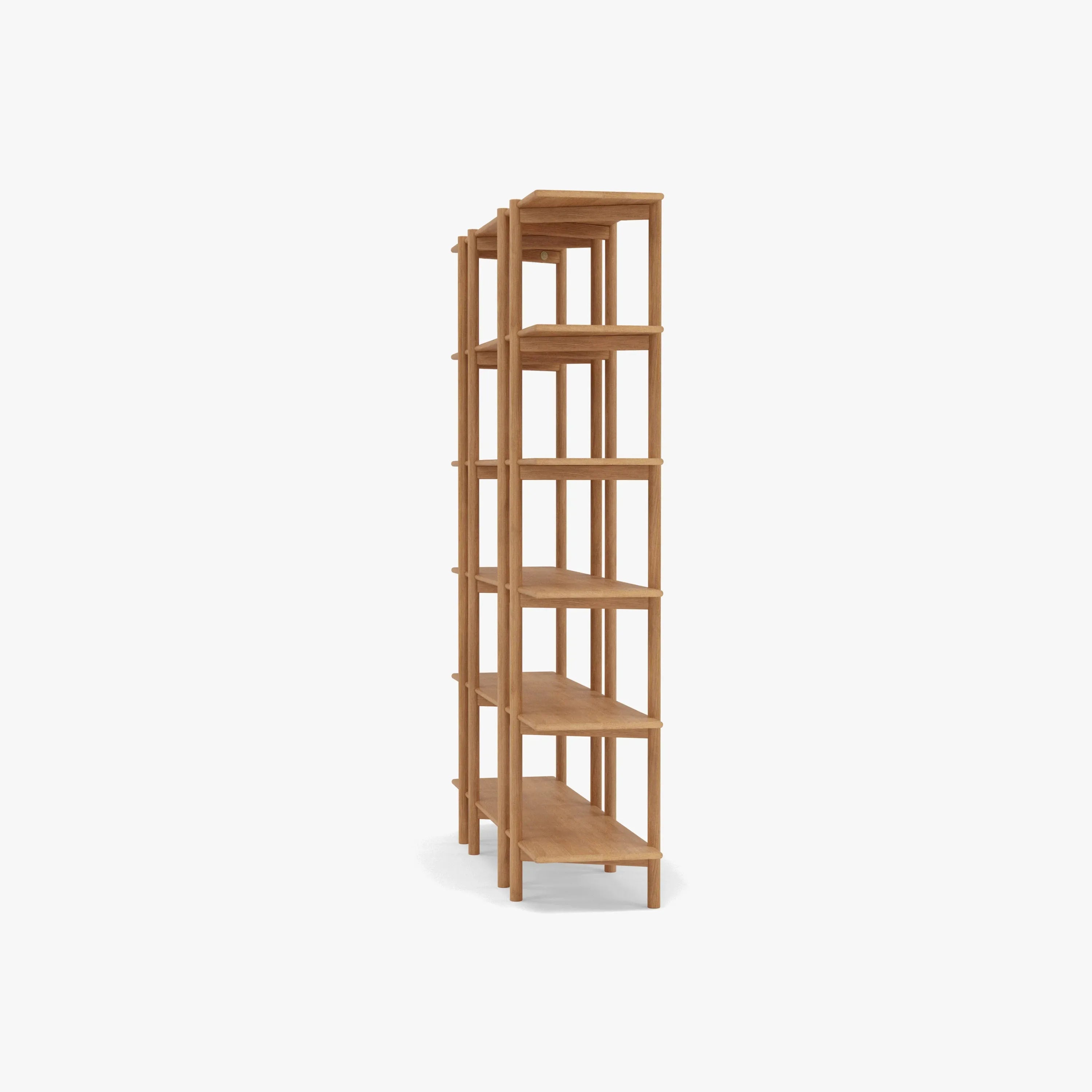 Olivia Modular Shelf Double 144 x 35 x 192cm Solid American Oak