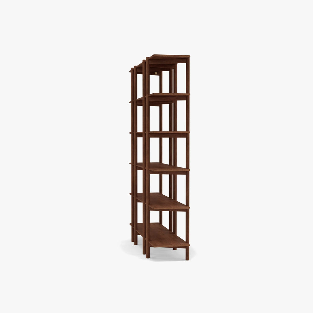 Olivia Modular Shelf Double 144 x 35 x 192cm Solid American Walnut
