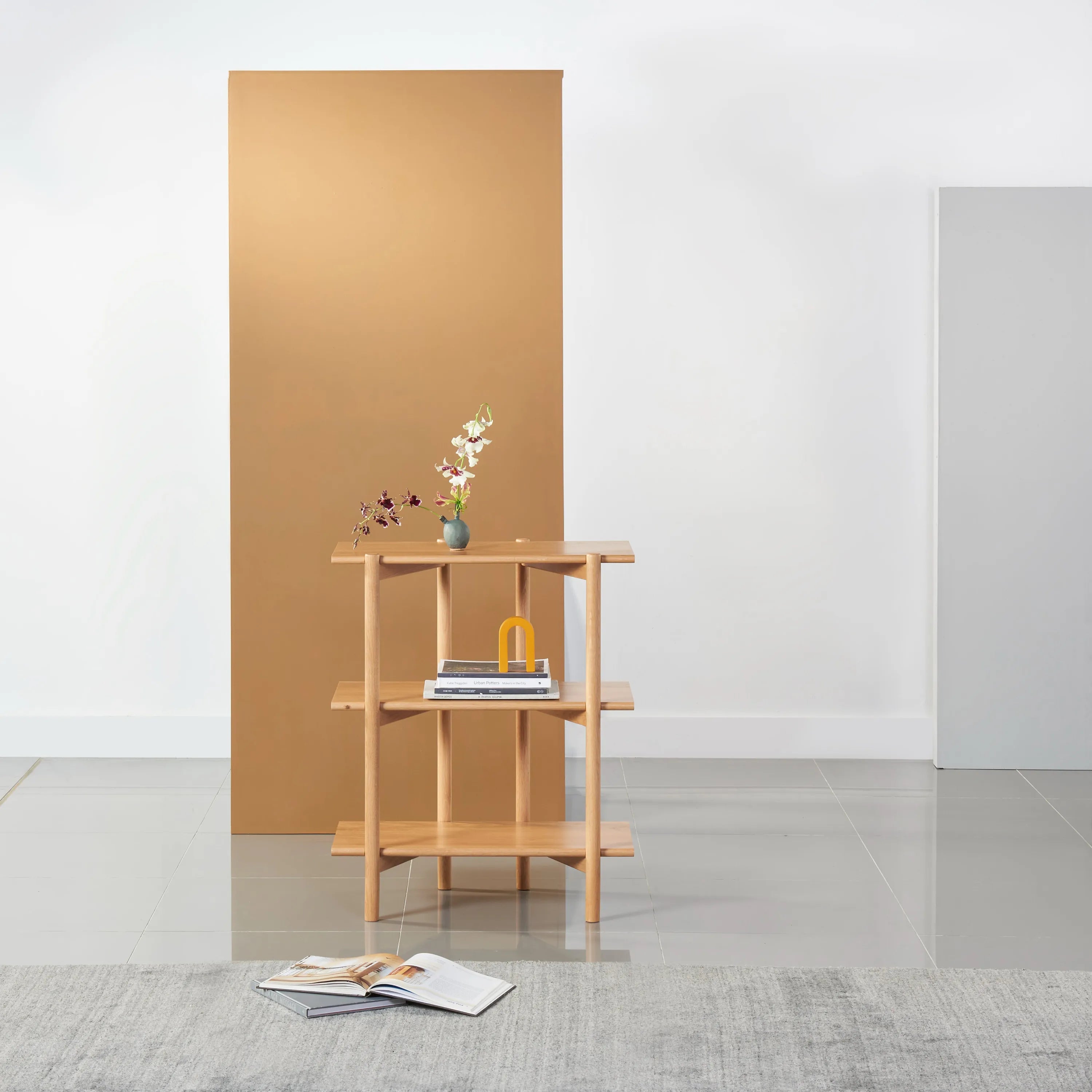Olivia Modular Shelf Single 72 x 35 x 87cm Solid American Oak